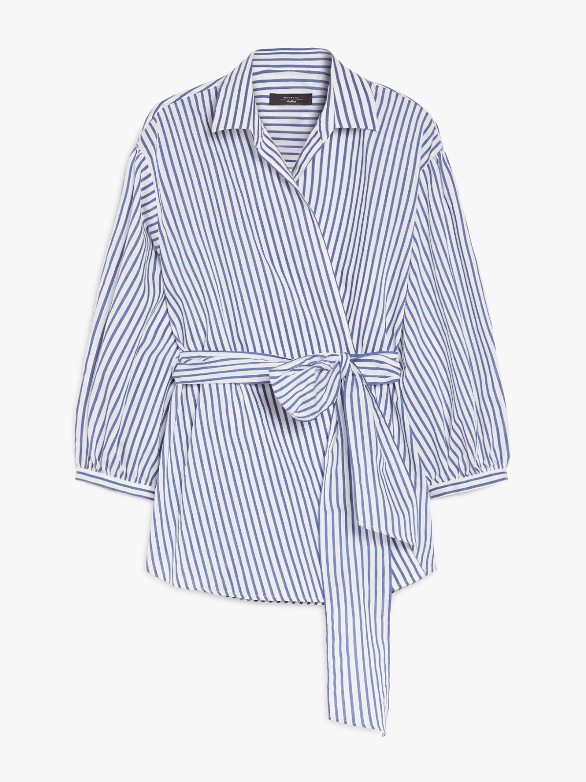 Camicia in Tela di Cotone e Seta / Bluette - Ideal Moda