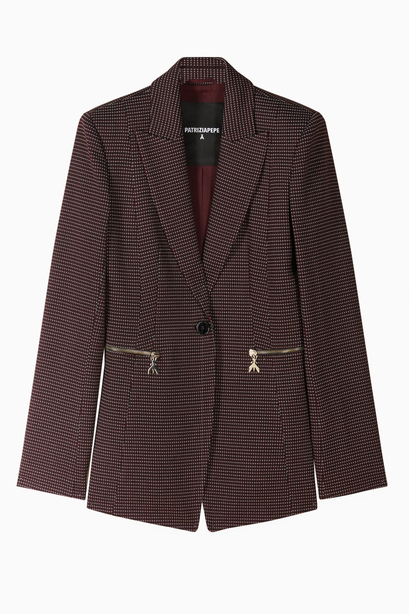 Giacca Monopetto con Fantasia / Bordeaux - Ideal Moda