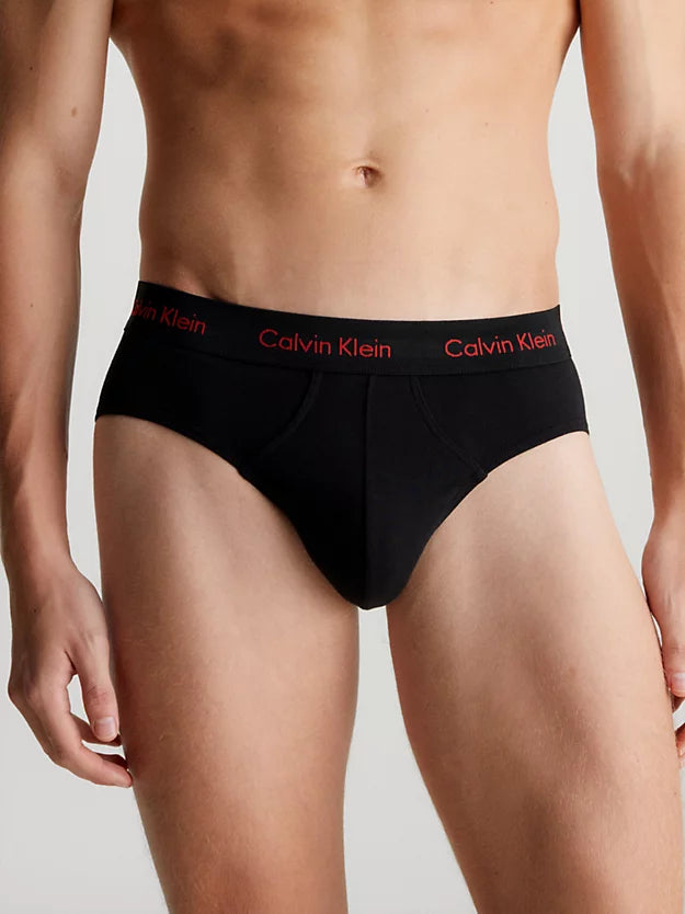 Slip in Confezione da 3 con Scritta / Nero - Ideal Moda