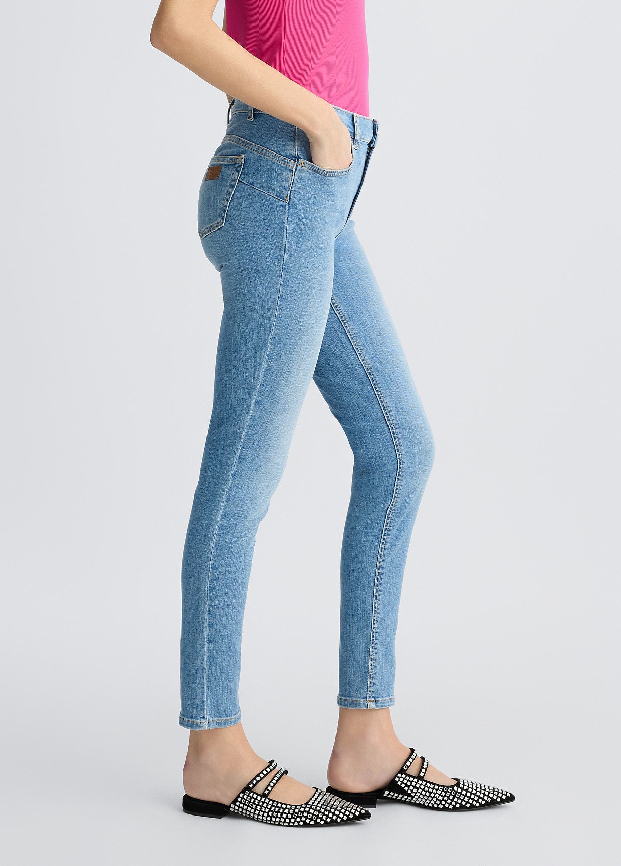 Jeans Skinny a Vita Alta / Jeans - Ideal Moda