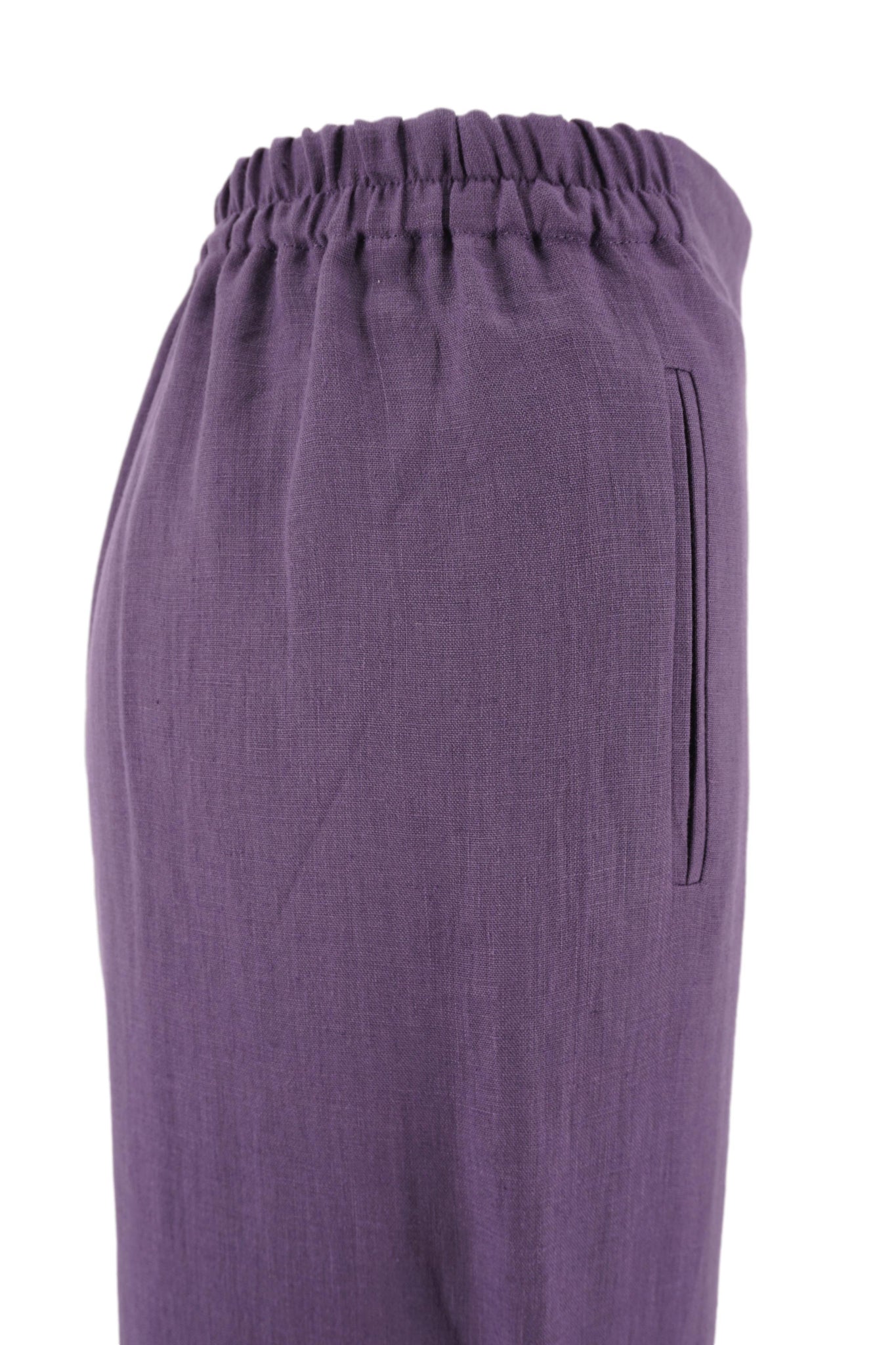 Pantalone in Lino / Viola - Ideal Moda