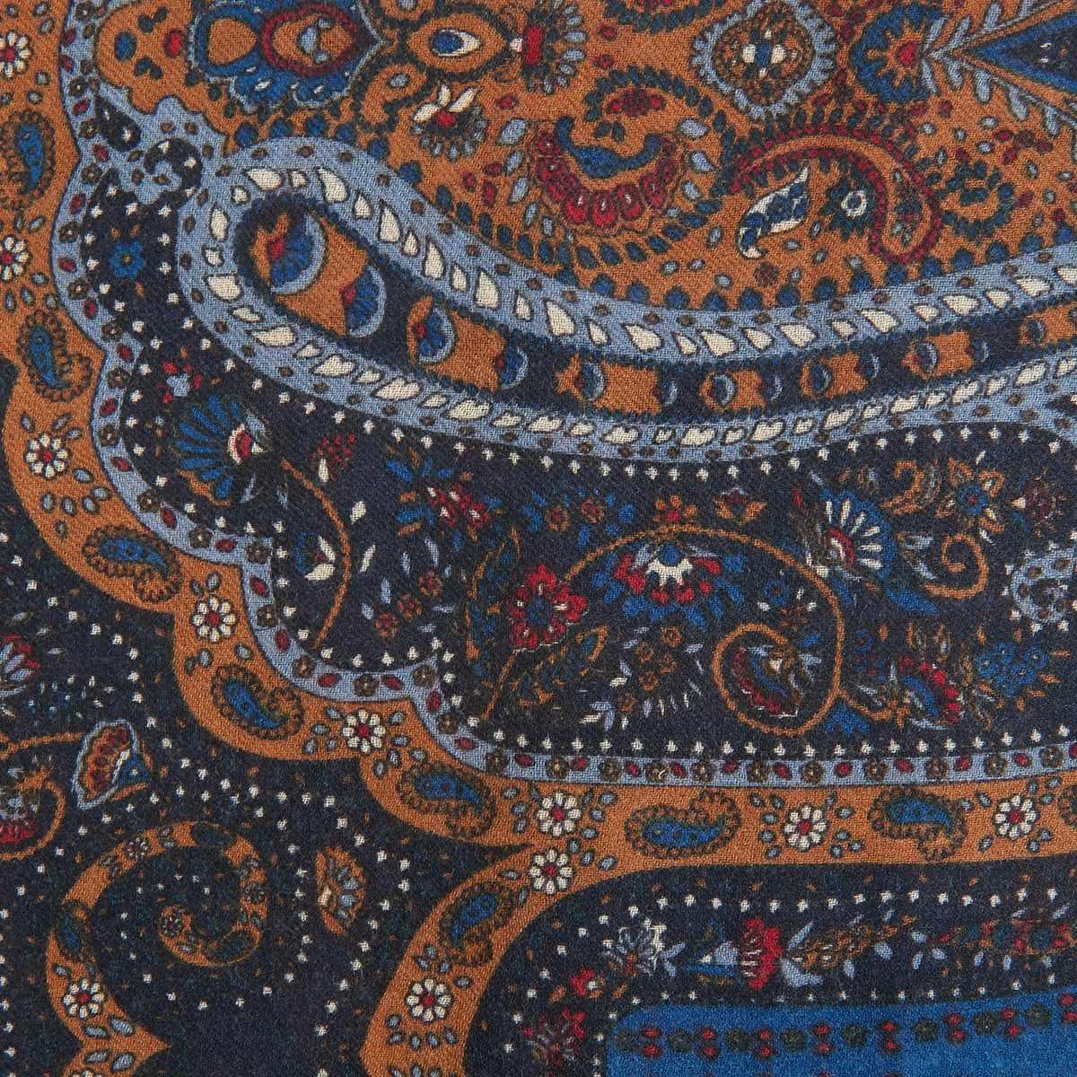 Sciarpa in 100% Lana con Fantasia / Blu - Ideal Moda