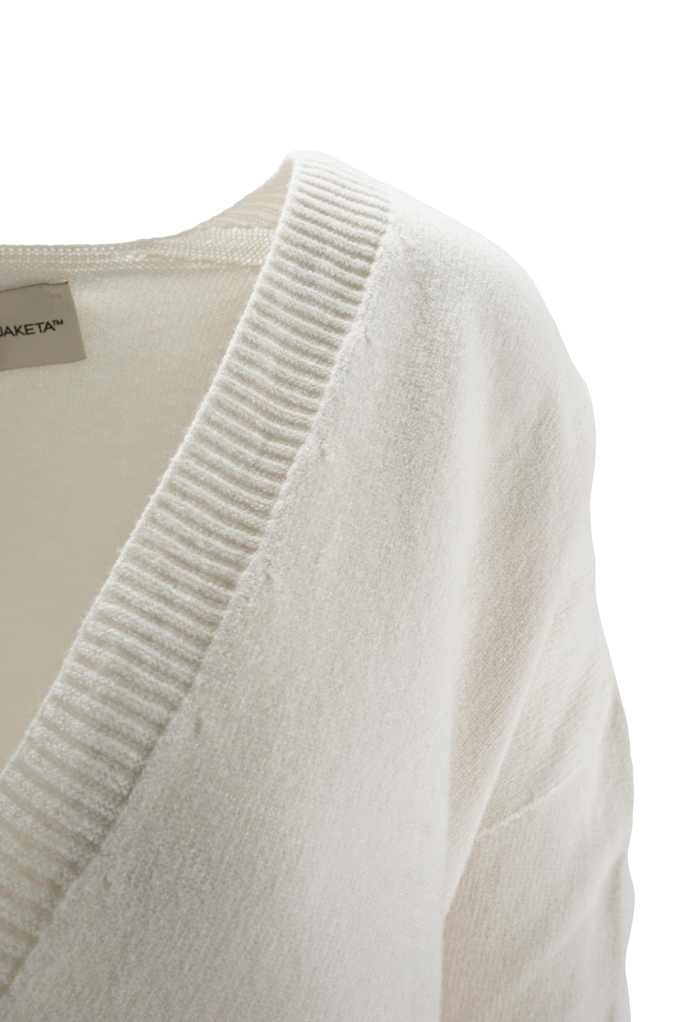 Cardigan con Bottoni a Contrasto / Bianco - Ideal Moda