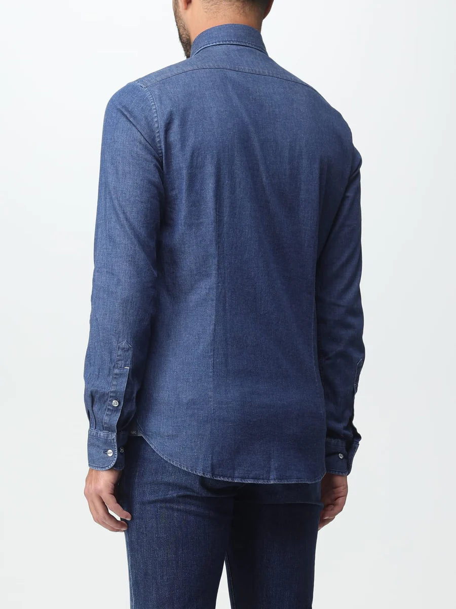 CASAMODA Camicia Business Uomo Comfort Fit In Puro Cotone, Grigio Medio, Taglia 49, Non Stiro, Colletto A Squalo
