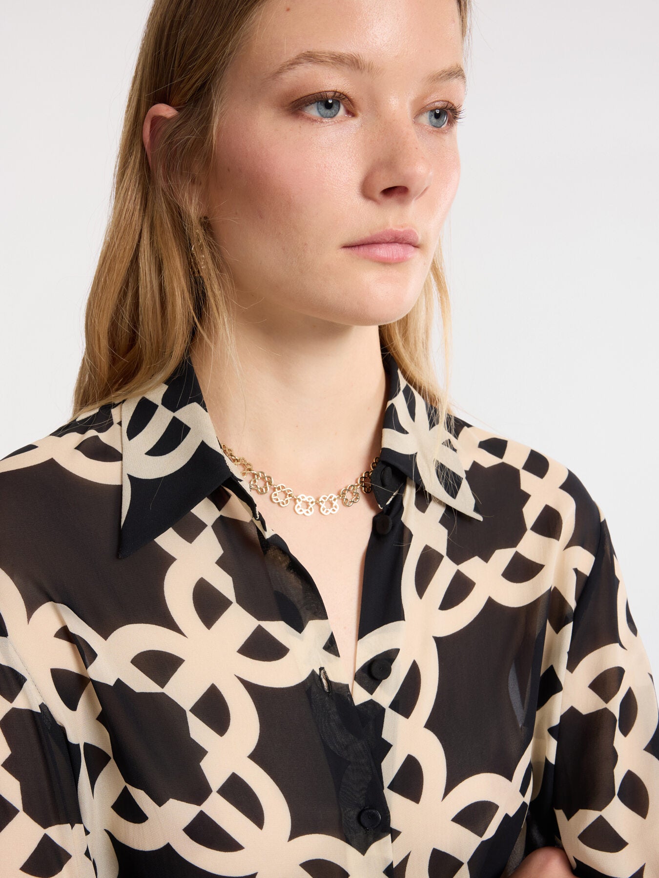 Camicia con Stampa / Nero