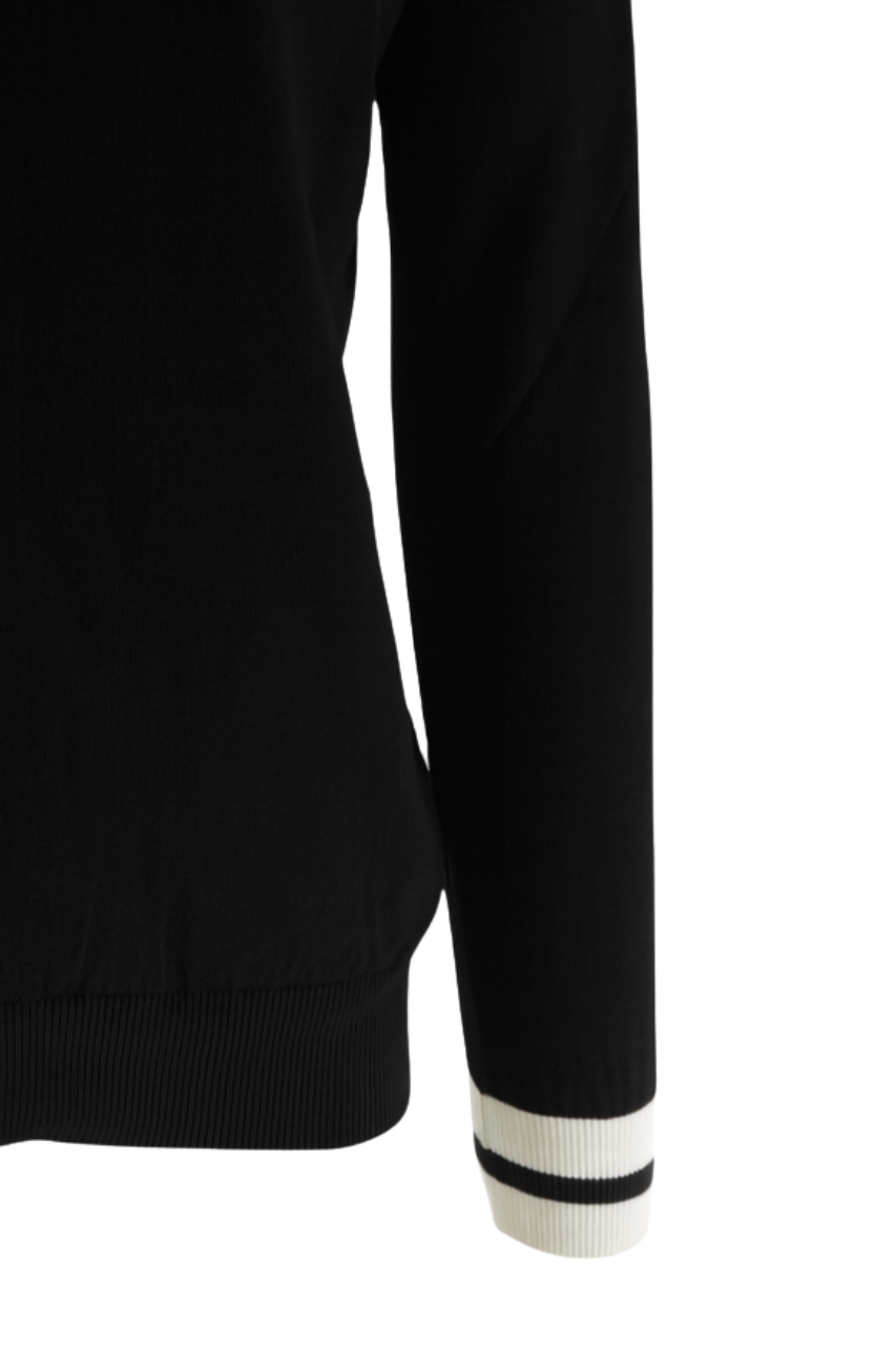 Maglia College in Lana / Nero