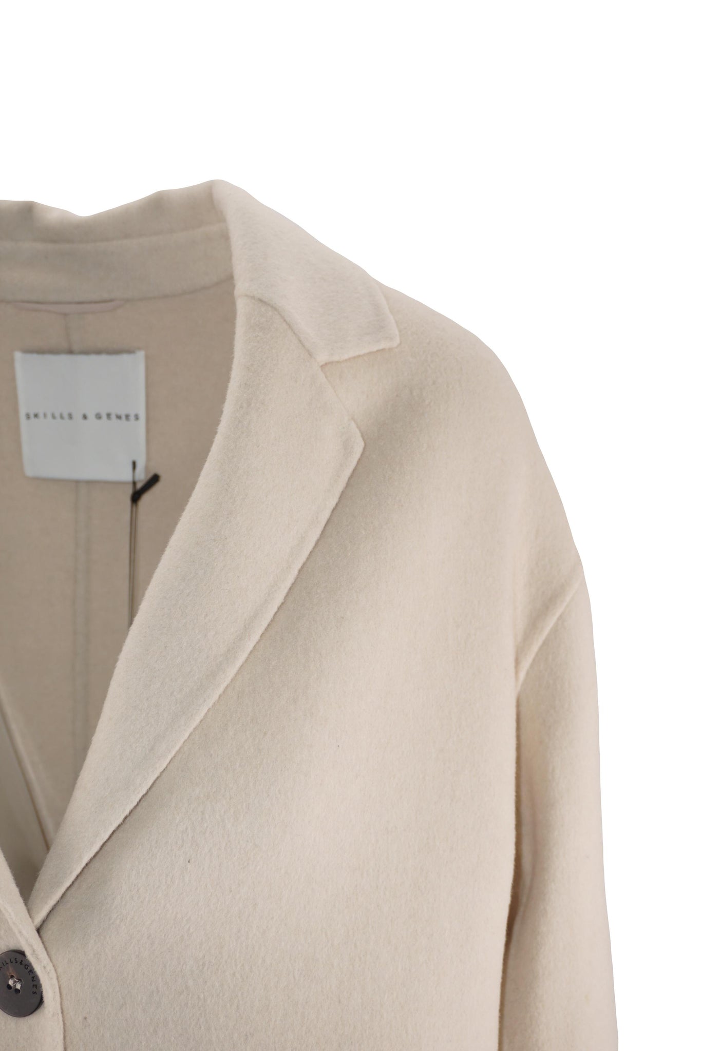 Cappotto Sfoderato in Lana / Bianco - Ideal Moda