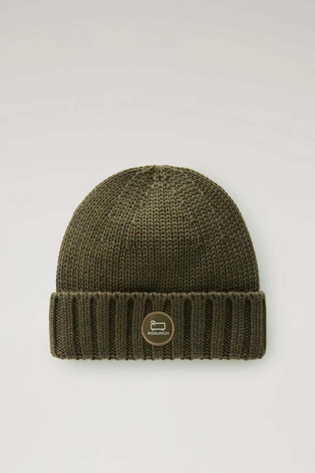 Cappello in Pura Lana con Logo / Verde - Ideal Moda