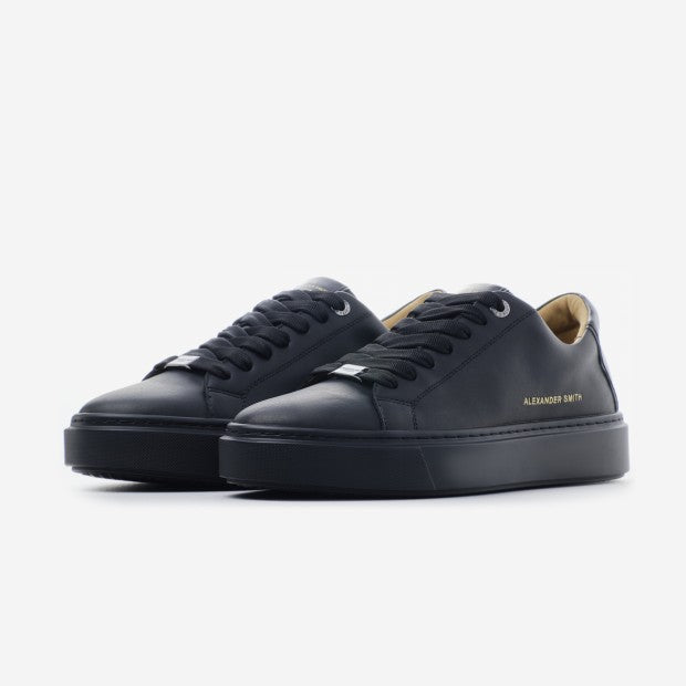 Sneaker in Pelle Modello London / Nero - Ideal Moda