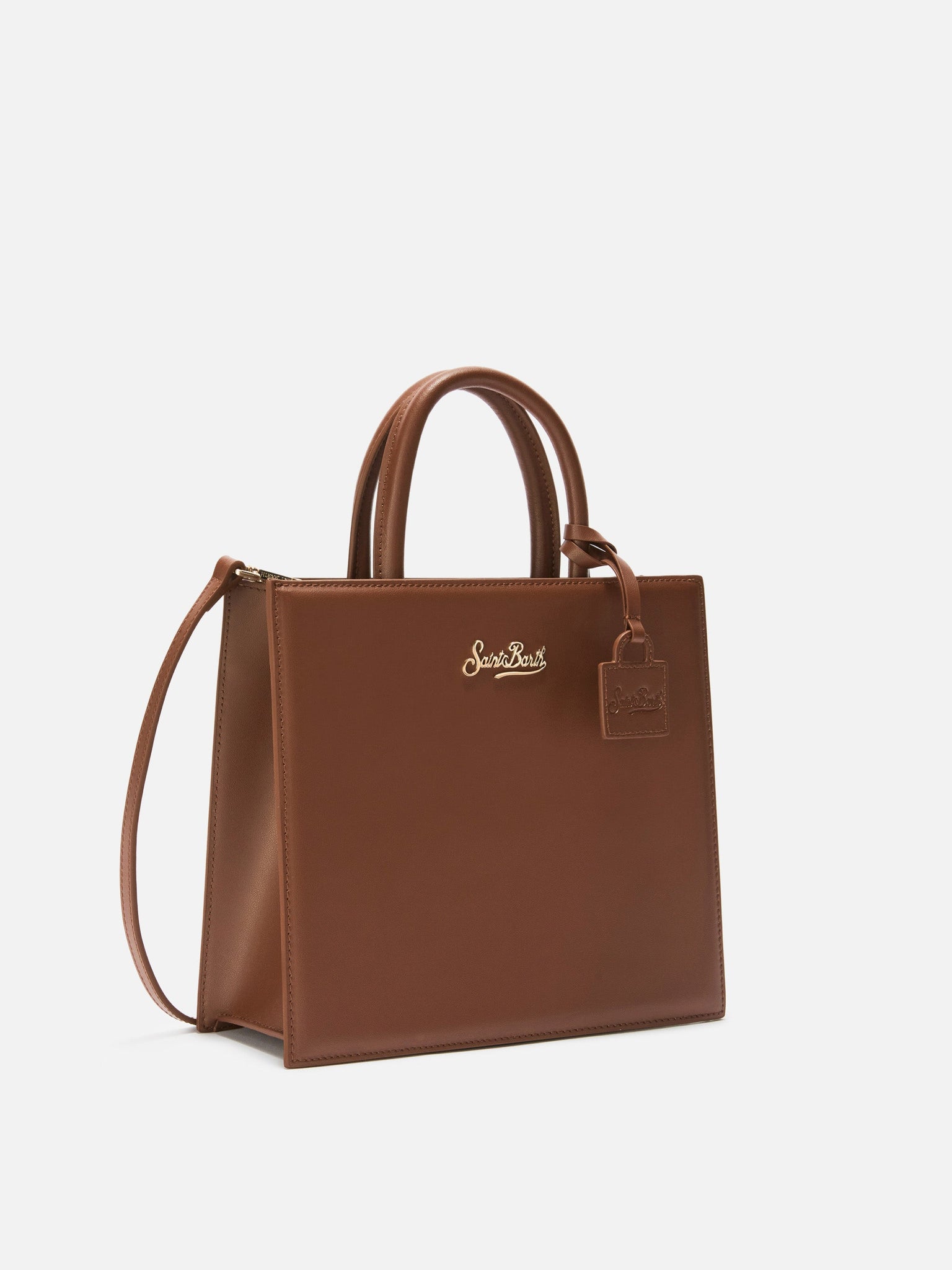 Borsa a Mano Midi in Pelle / Cuoio
