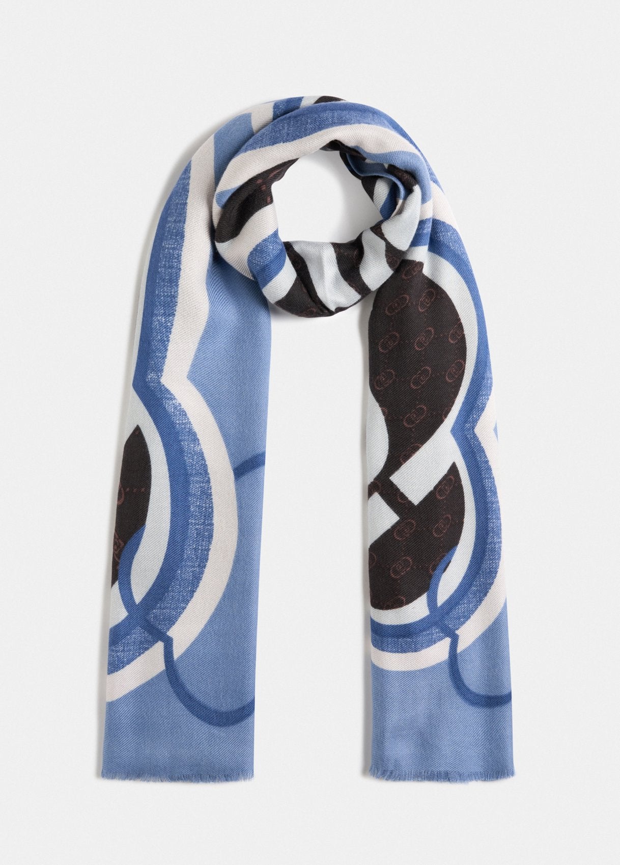 Stola con Logo / Celeste - Ideal Moda