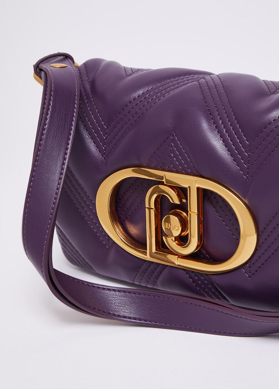 Borsa a Tracolla con Logo / Viola - Ideal Moda