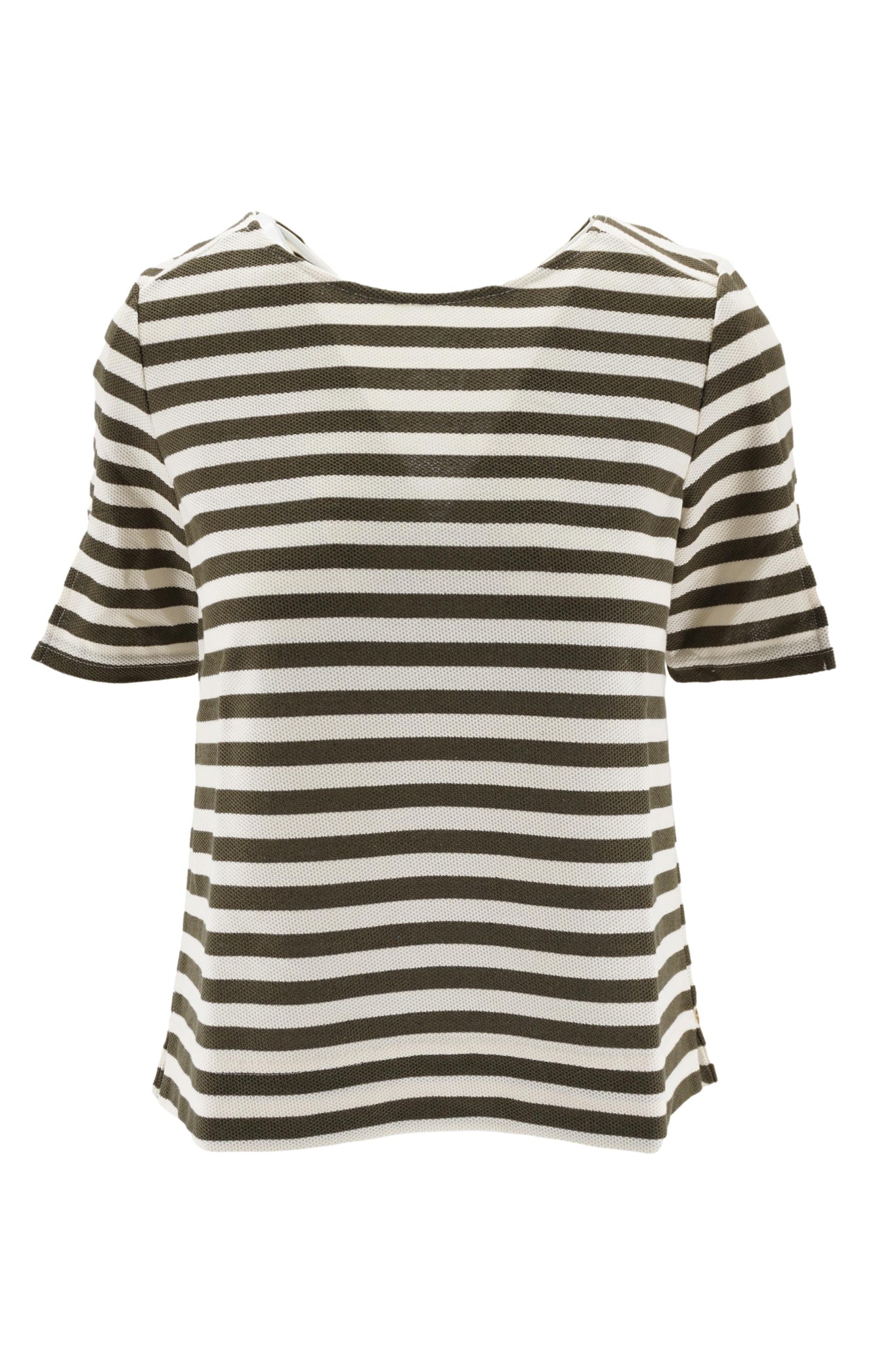 T-Shirt con Fantasia a Righe / Bianco - Ideal Moda