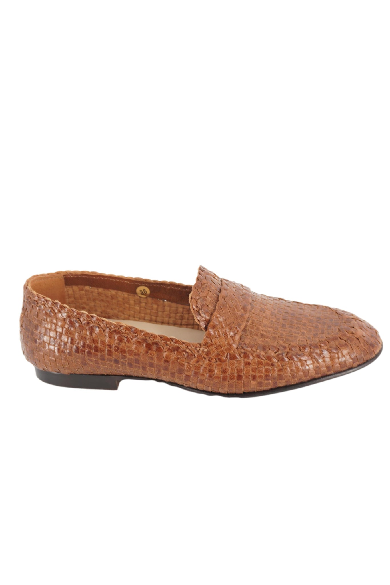 Mocassino in Pelle Intrecciata Frau / Marrone - Ideal Moda