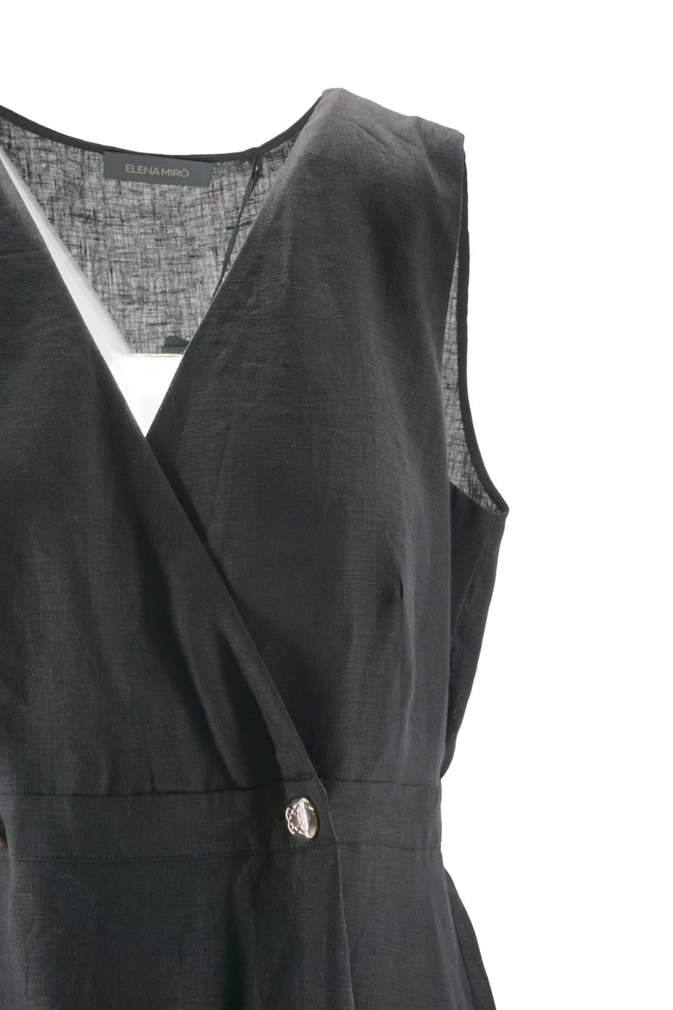 Abito in Lino / Nero - Ideal Moda