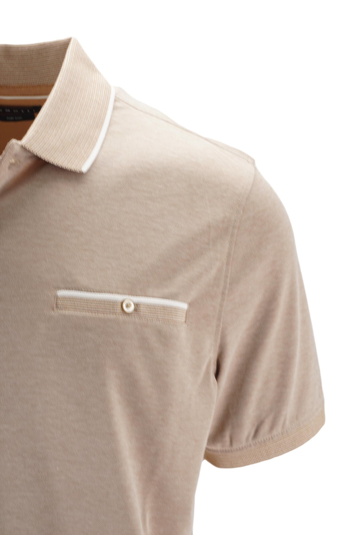 Polo in Cotone con Taschino / Beige - Ideal Moda
