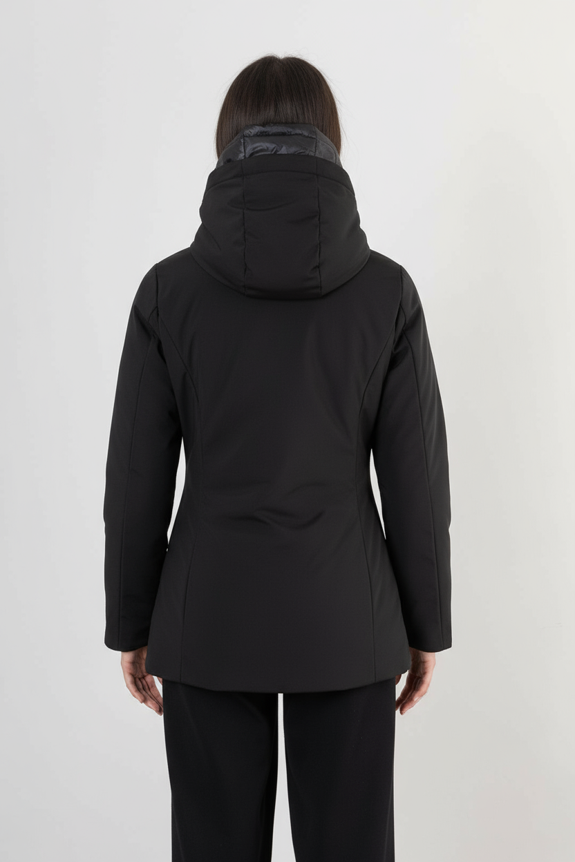 Giubbino in Softshell con Capuccio / Nero