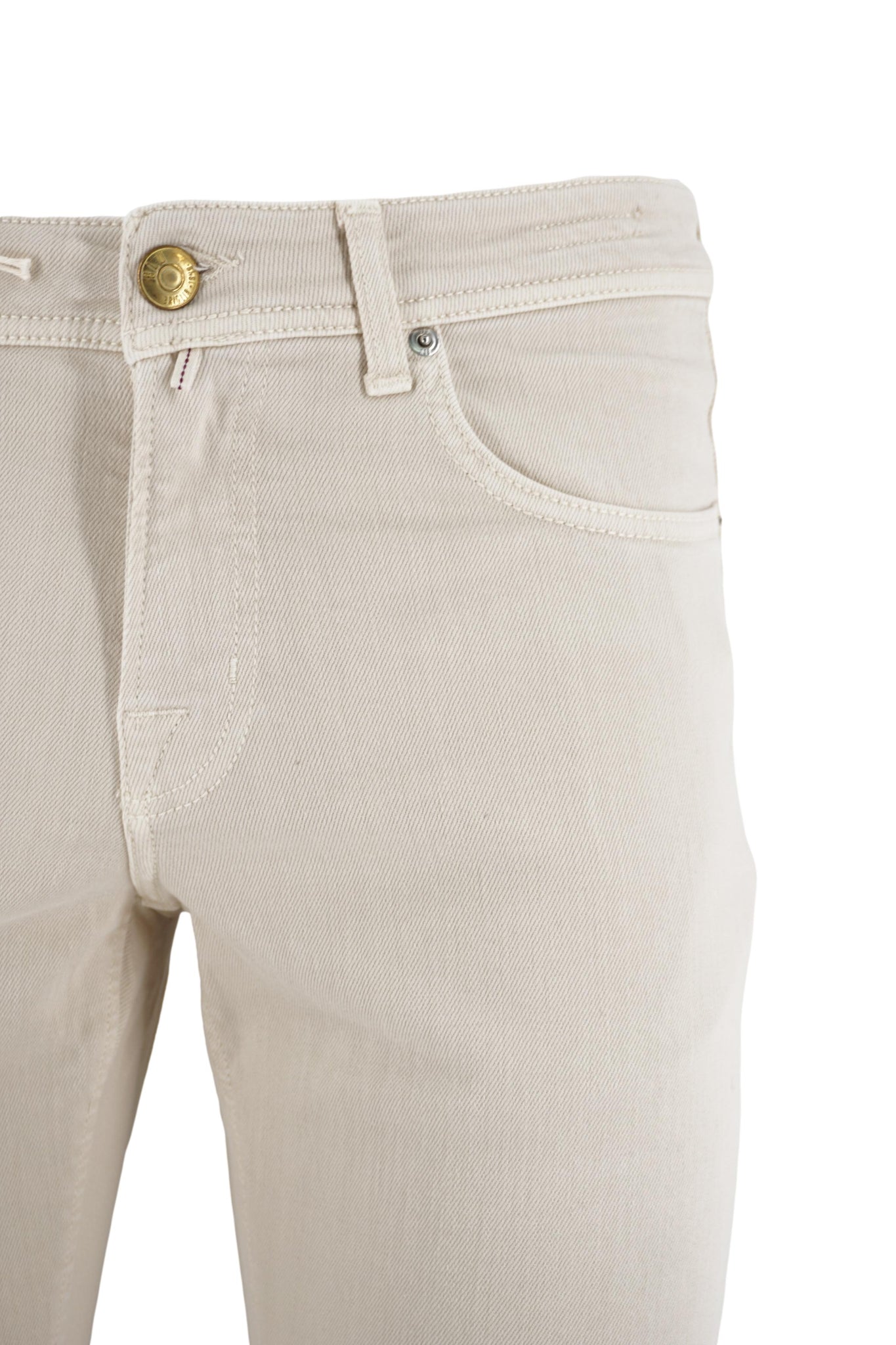 Bull Denim Colorato Cinque Tasche / Beige - Ideal Moda