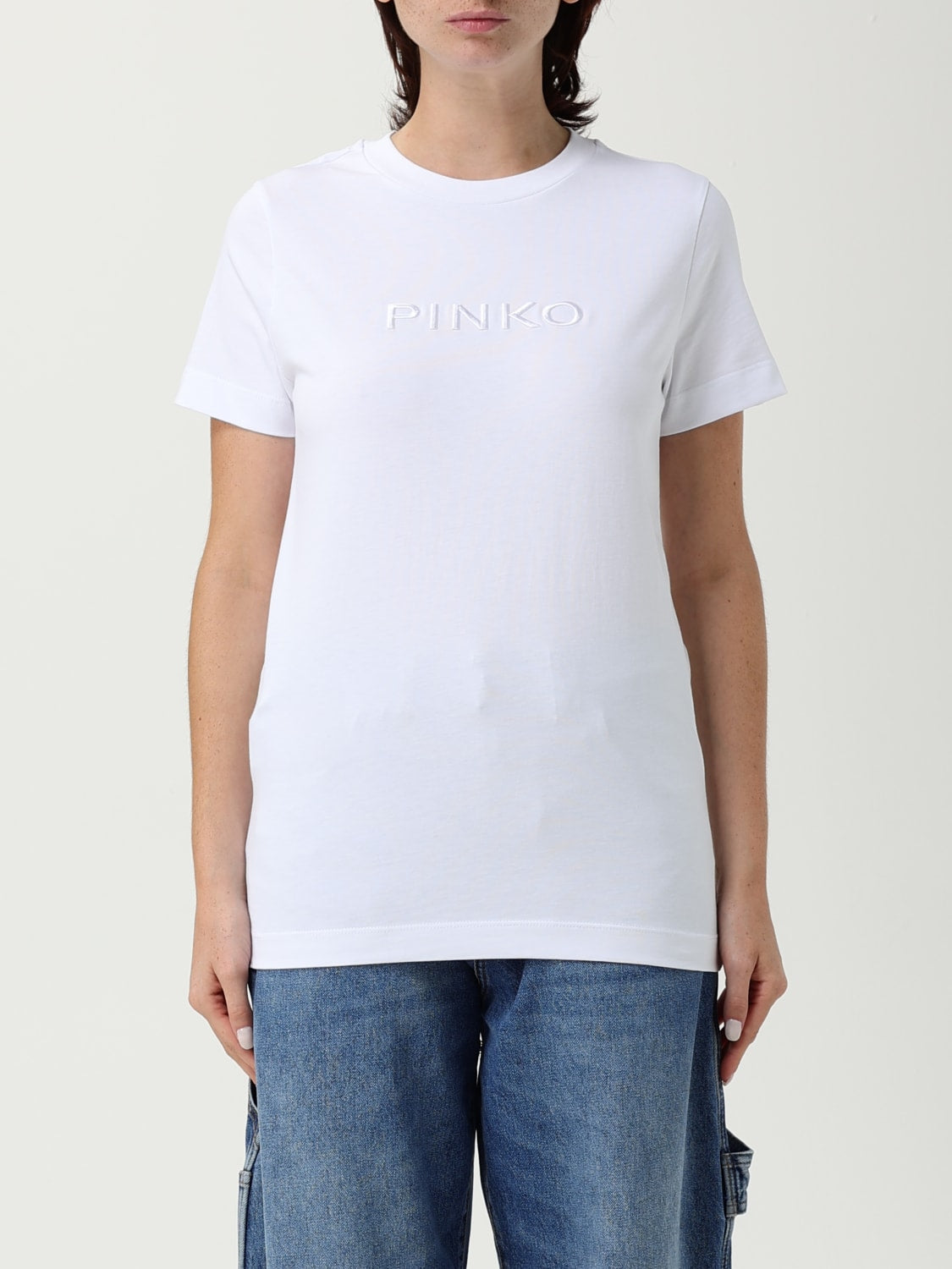 T-Shirt Mezze Maniche con Ricamo / Bianco - Ideal Moda