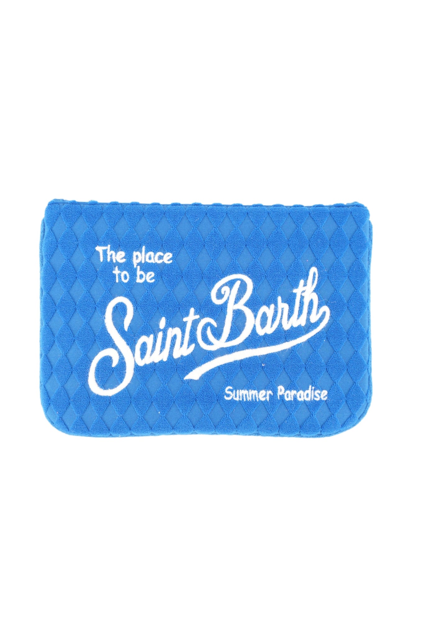 Pochette in Spugna con Logo Mc2 Saint Barth / Bluette - Ideal Moda