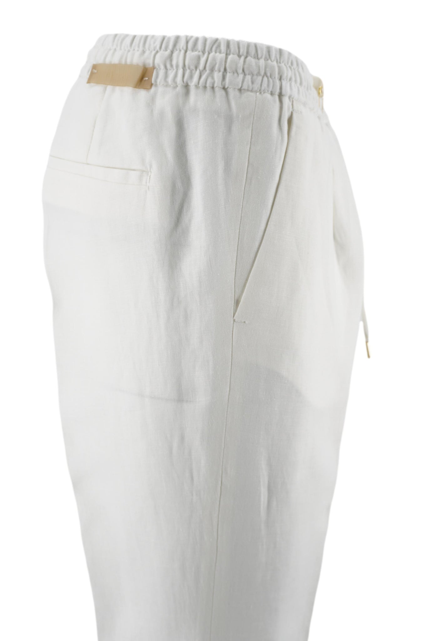 Pantalone Wimbledon in Lino / Bianco - Ideal Moda