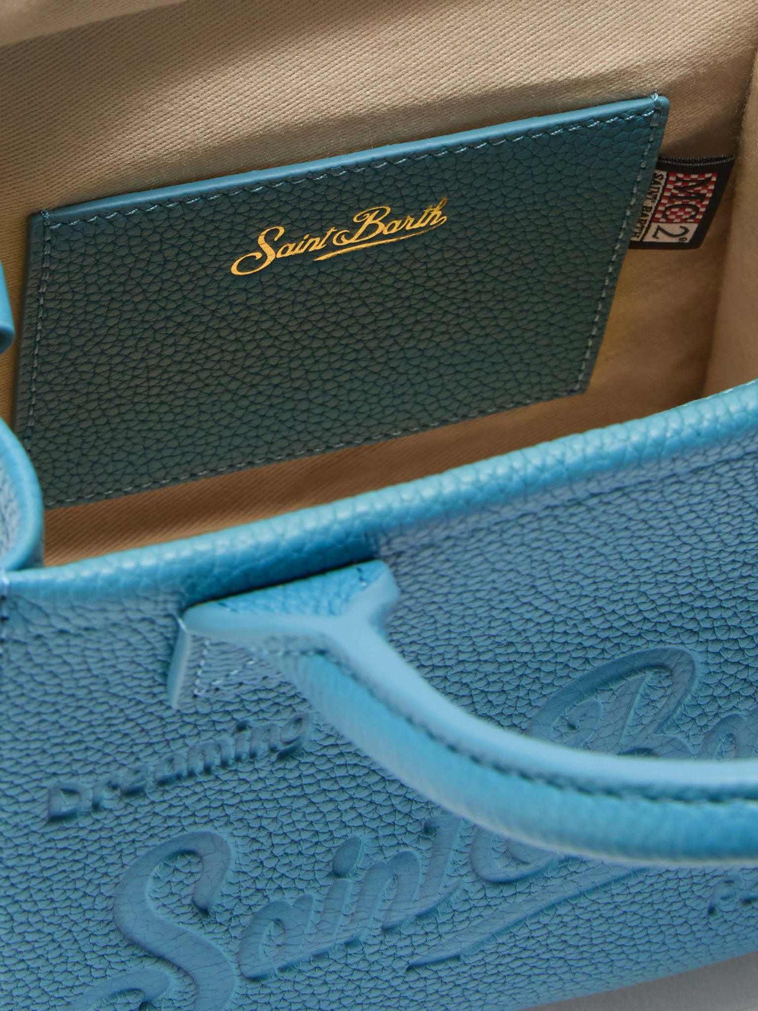 Borsa a Spalla Vanity Mini in Pelle / Azzurro