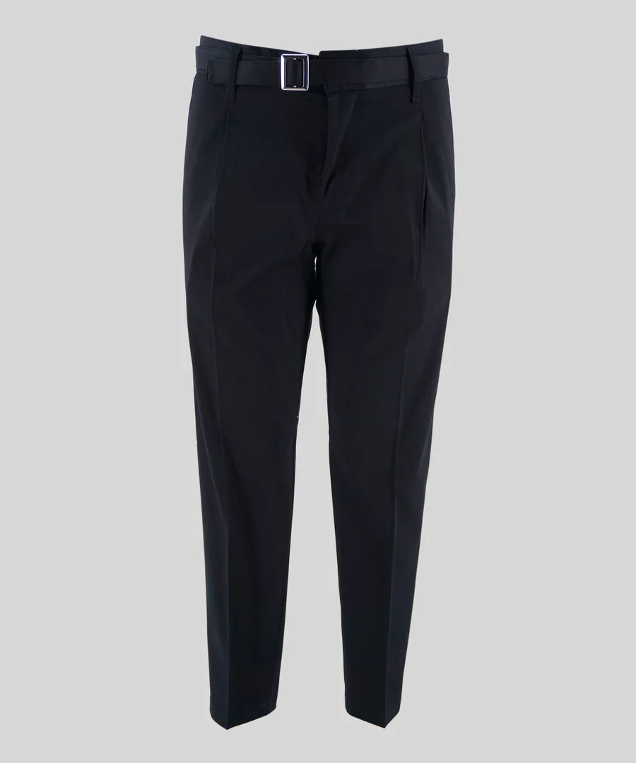 Pantalone con Coulisse in Cotone / Nero - Ideal Moda