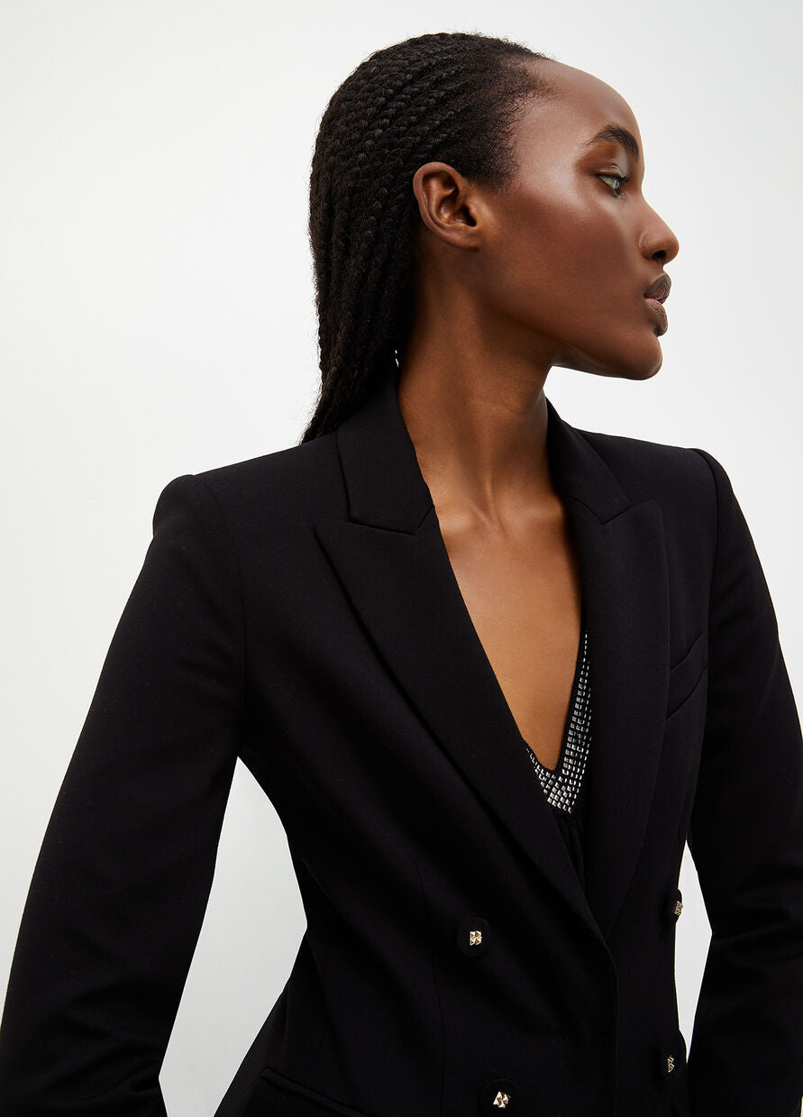 Blazer Doppiopetto Slim / Nero - Ideal Moda