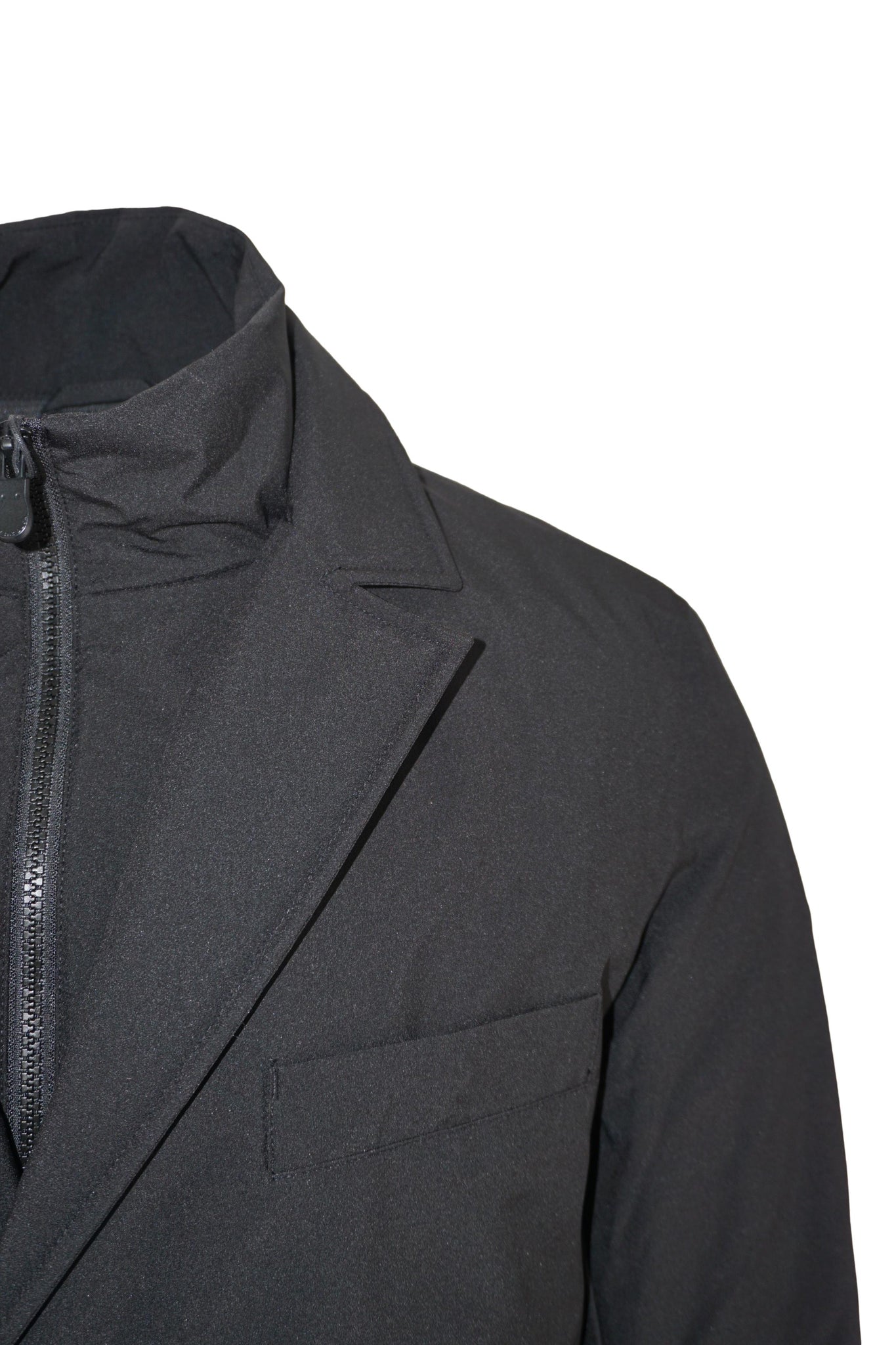 Giacca Lunga con Bottoni / Nero - Ideal Moda