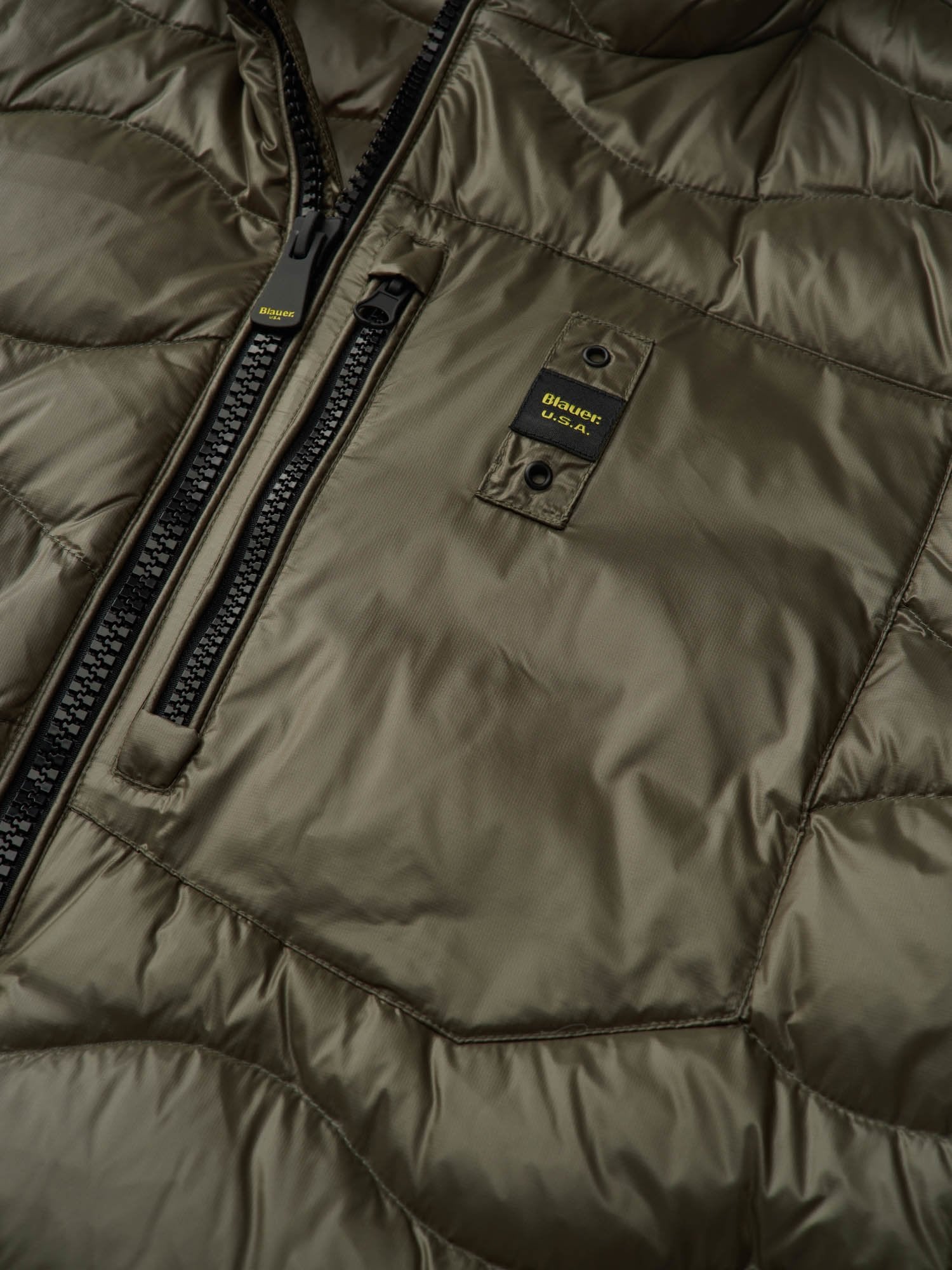 Piumino Leggero ad Onde Wave / Verde - Ideal Moda