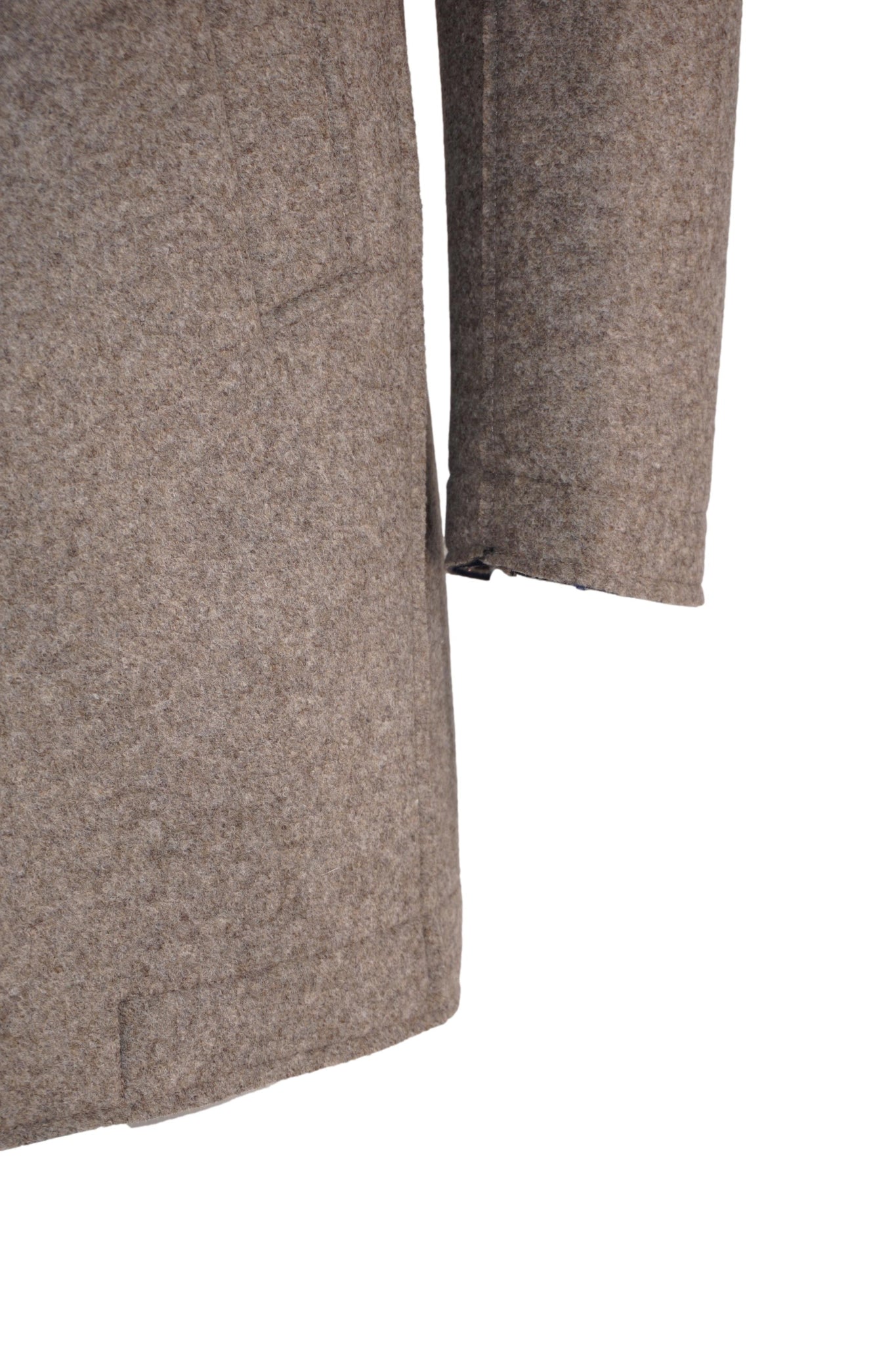 Cappotto Monopetto con Cappuccio / Beige - Ideal Moda