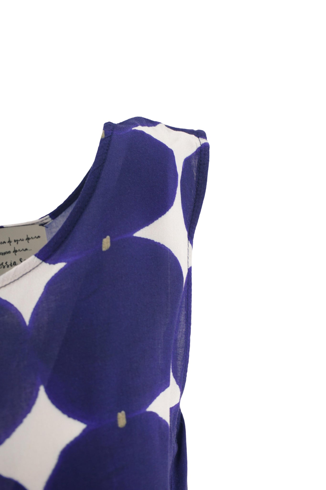 Top in Viscosa con Fantasia / Blu - Ideal Moda