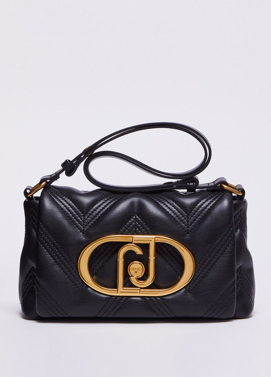 Borsa a Tracolla con Logo / Nero - Ideal Moda