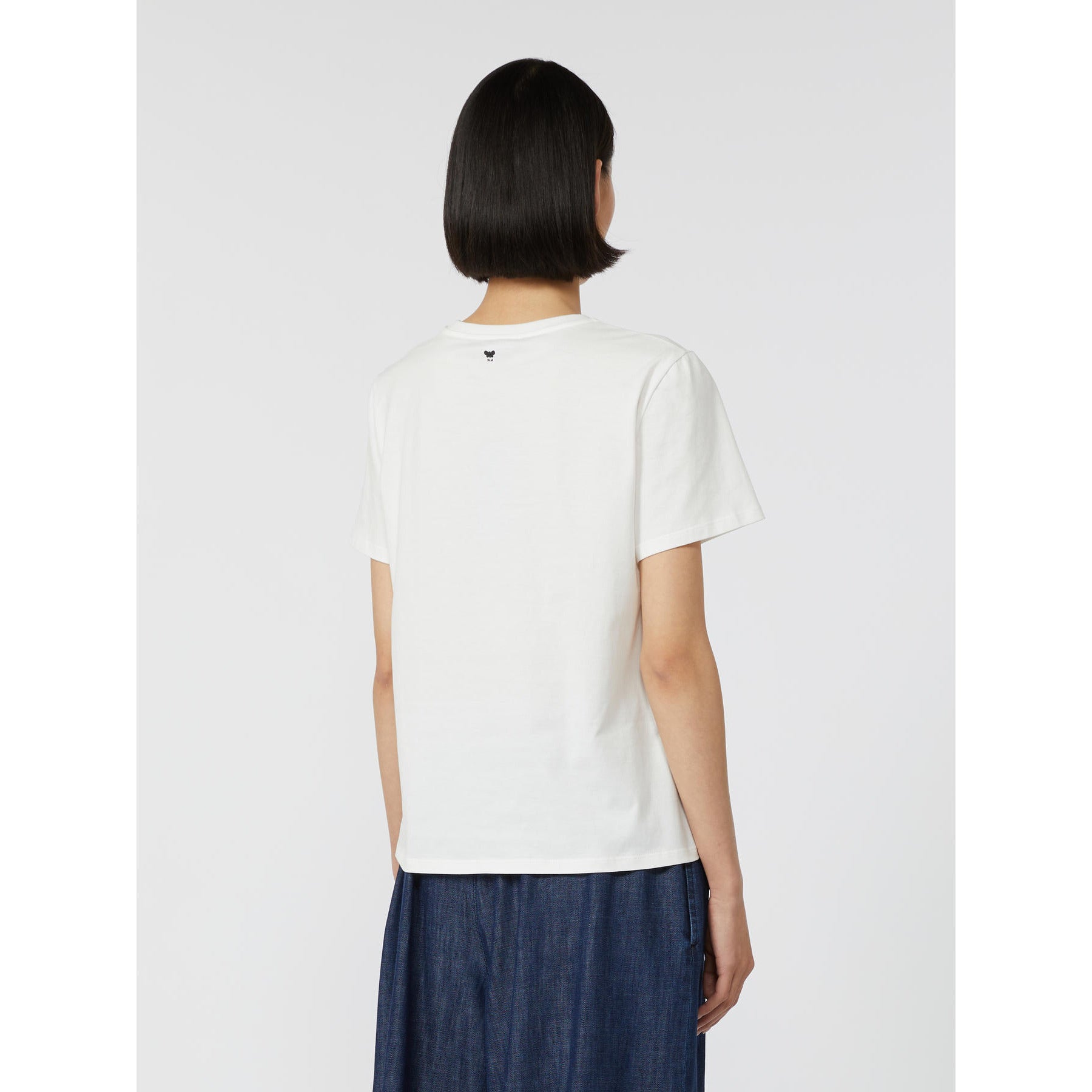 T-Shirt in Cotone con Stampa / Bianco