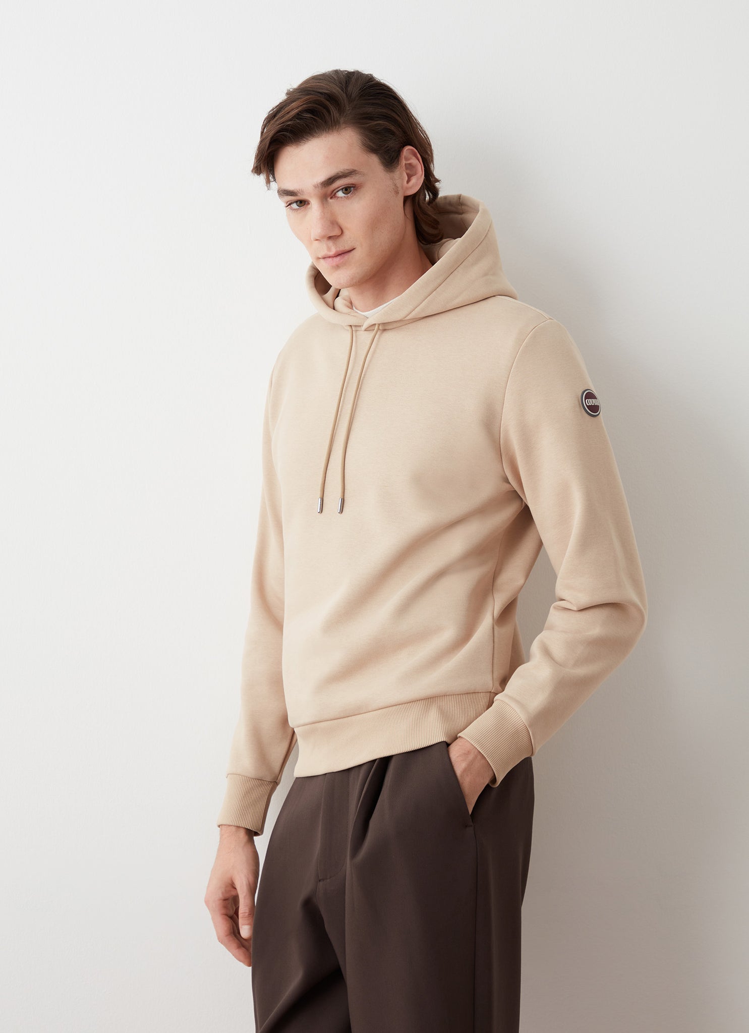 Felpa con Cappuccio / Beige - Ideal Moda