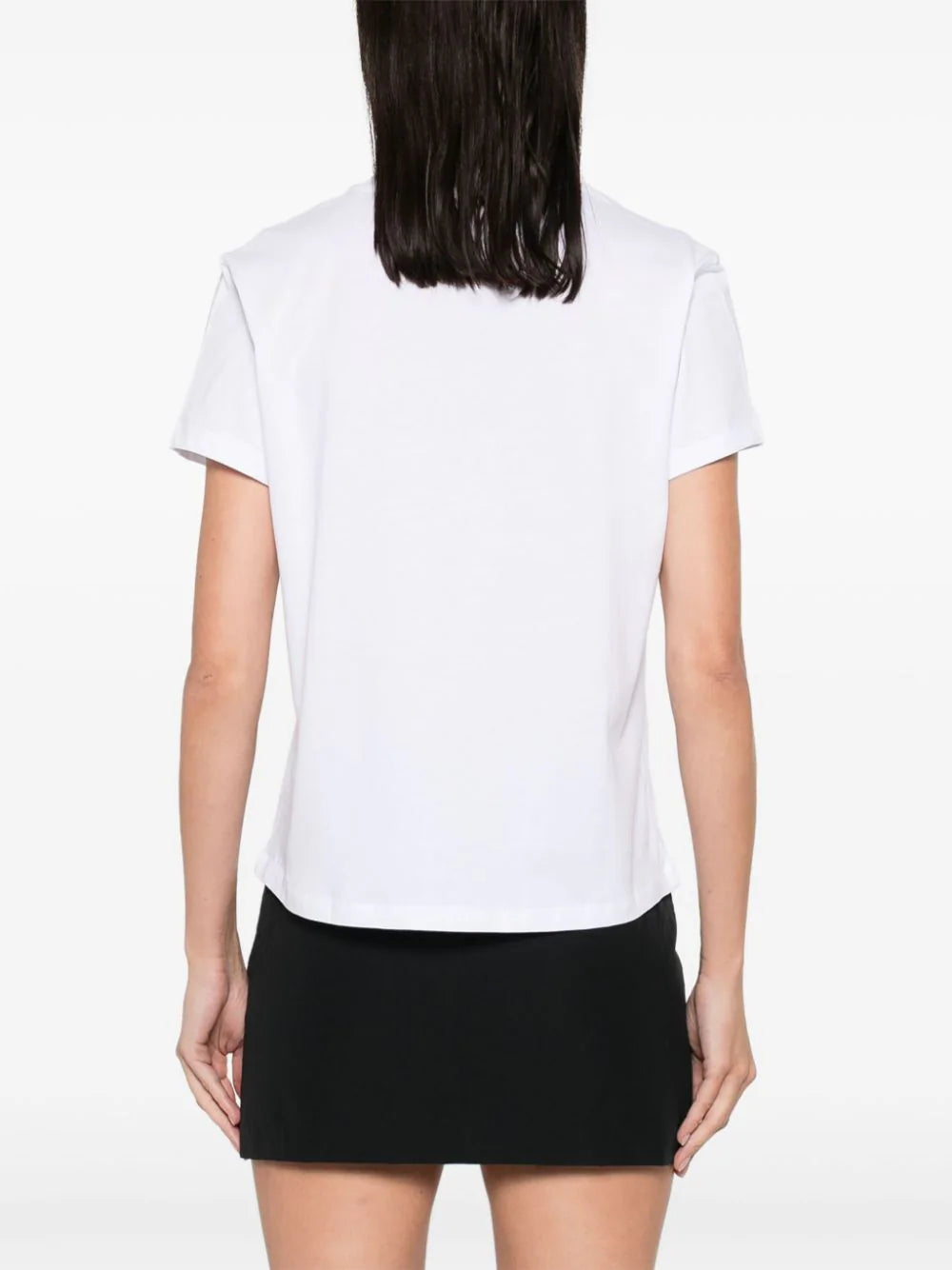 T-Shirt con Logo Applicato / Bianco - Ideal Moda