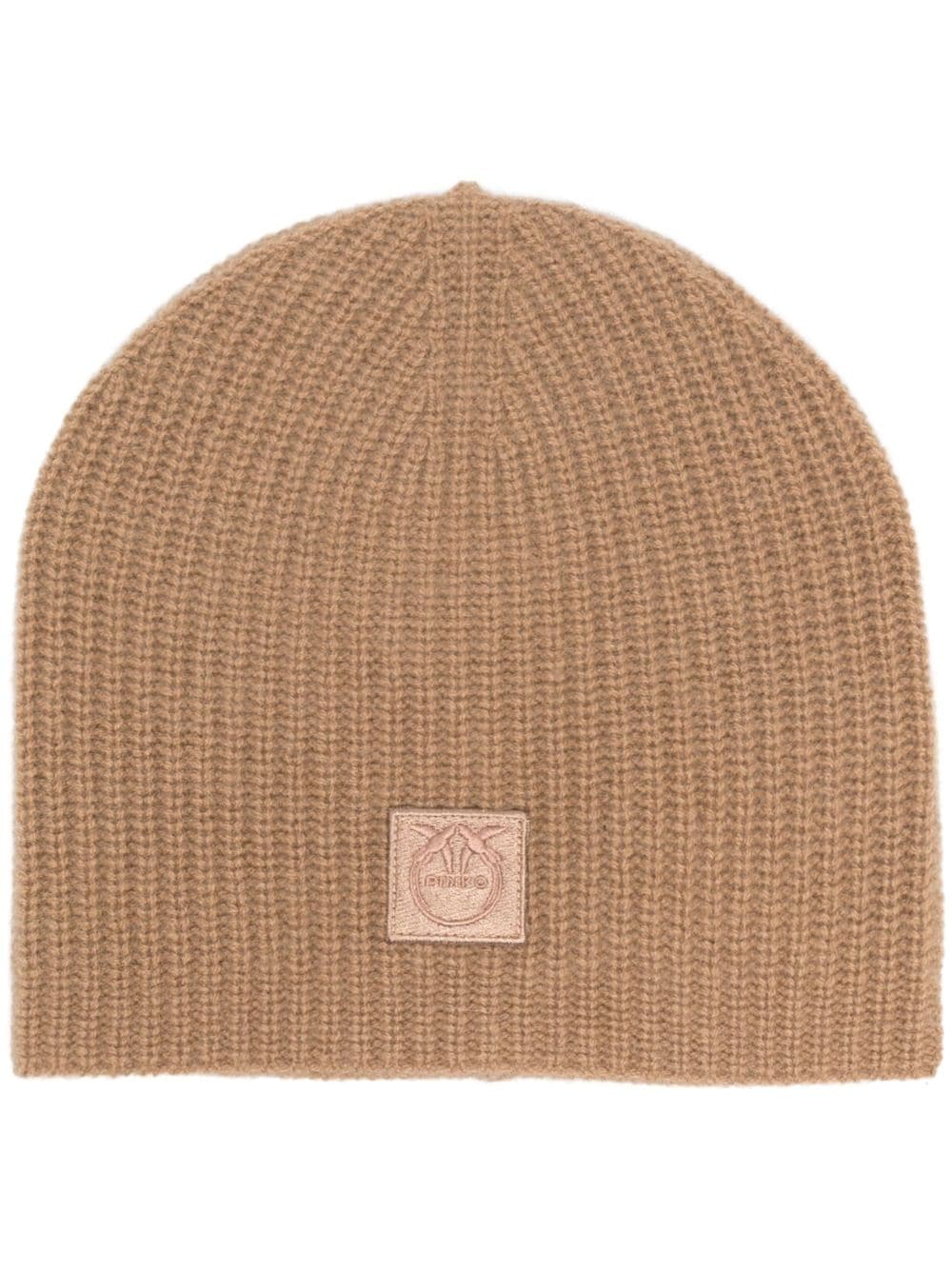 Berretto a Coste con Applicazione / Beige - Ideal Moda