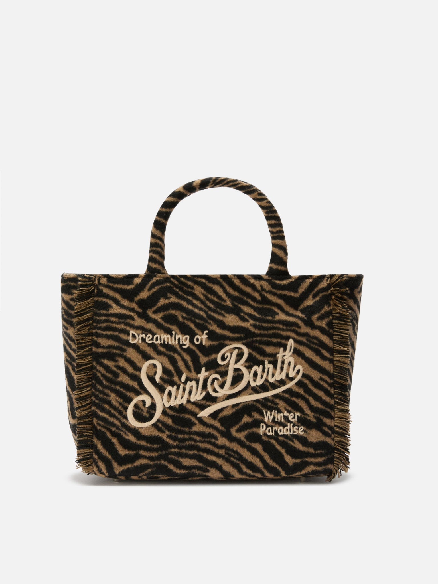 Borsa a Mano Colette in Misto Lana / Marrone
