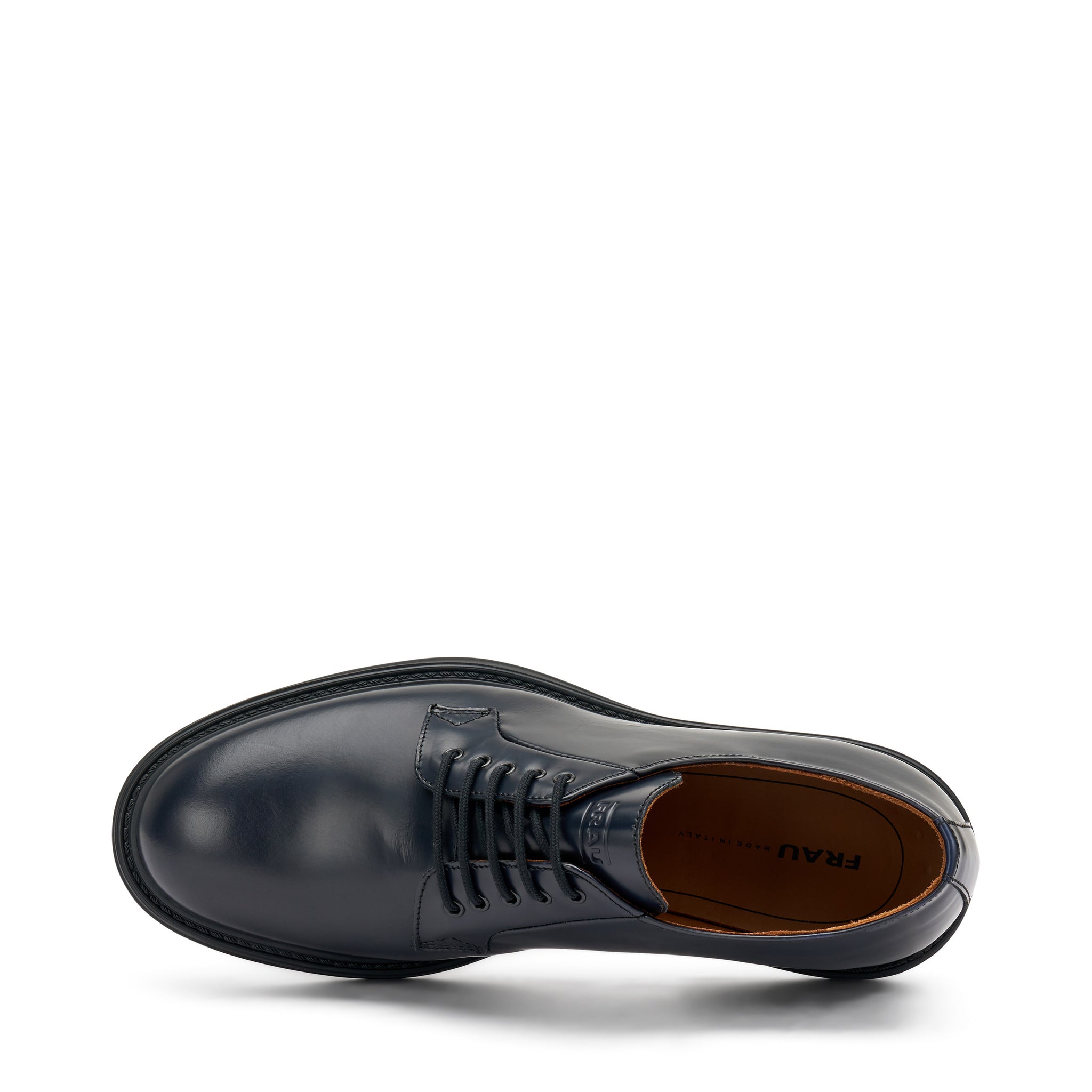 Allacciata in Pelle Lucida / Blu - Ideal Moda