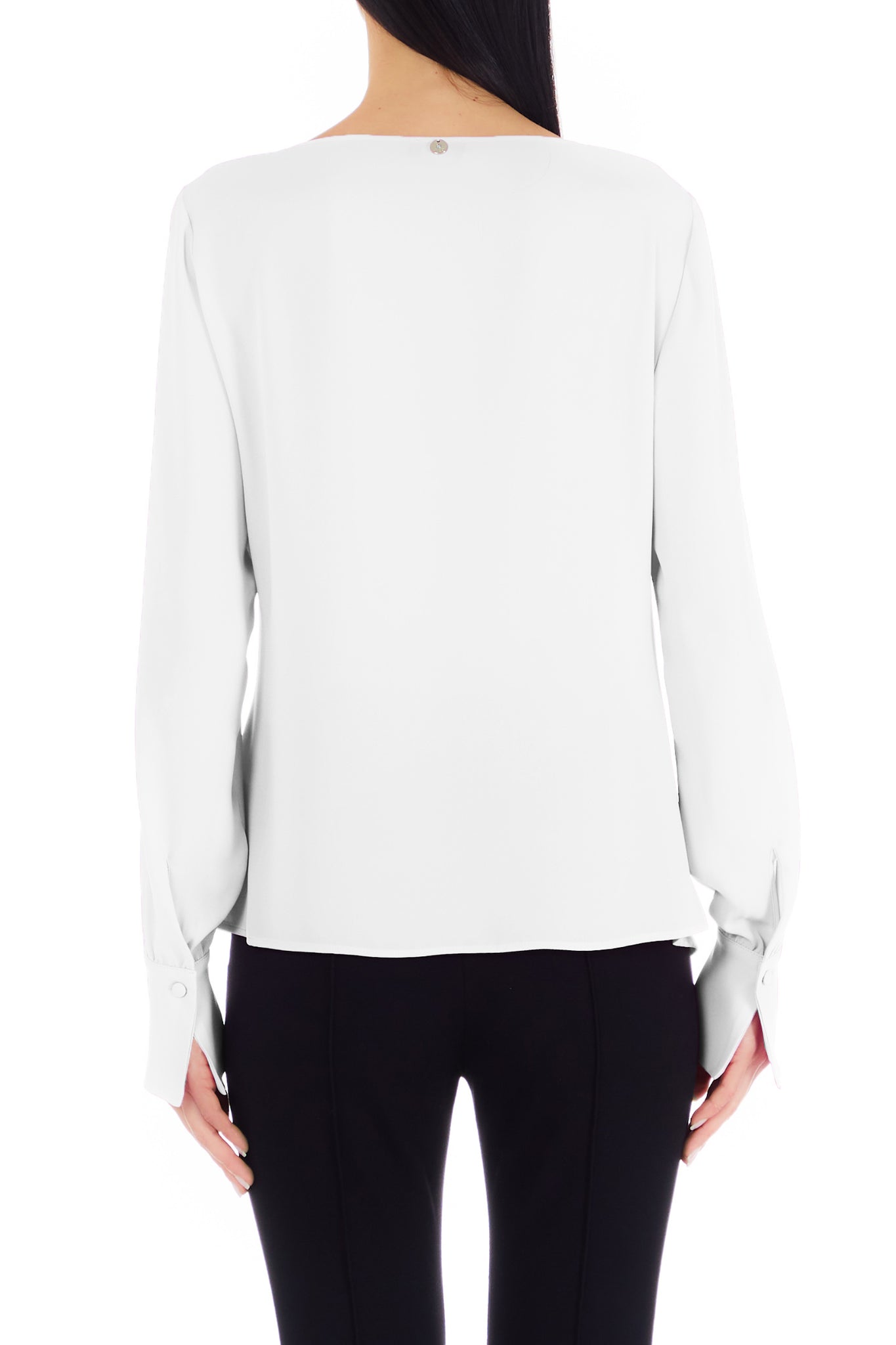 Tunica con Drappeggio / Bianco - Ideal Moda