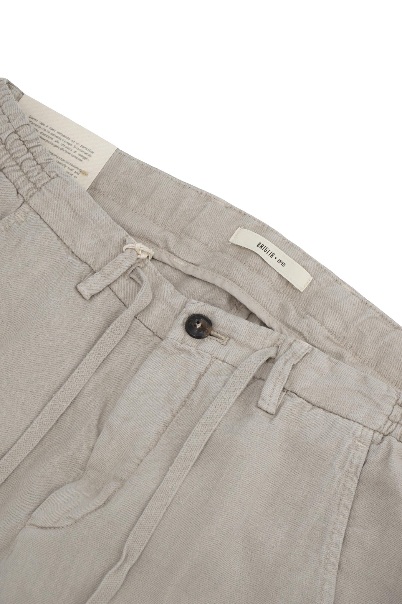 Pantalone in Lino con Coulisse / Beige - Ideal Moda