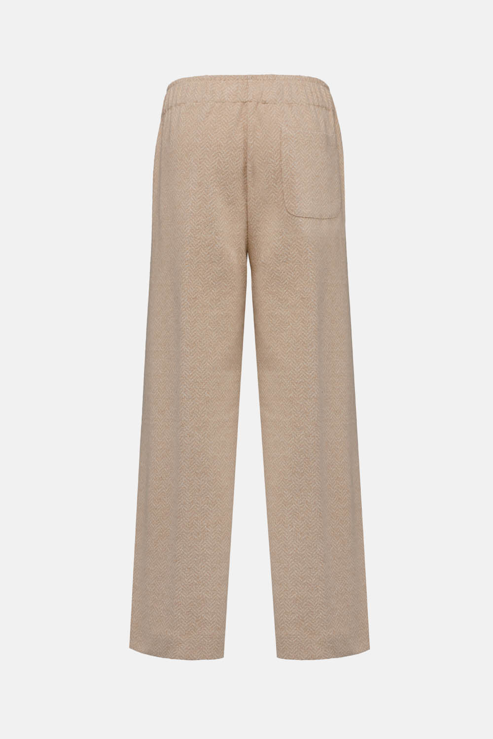 Pantalone con Elastico in Vita / Beige - Ideal Moda