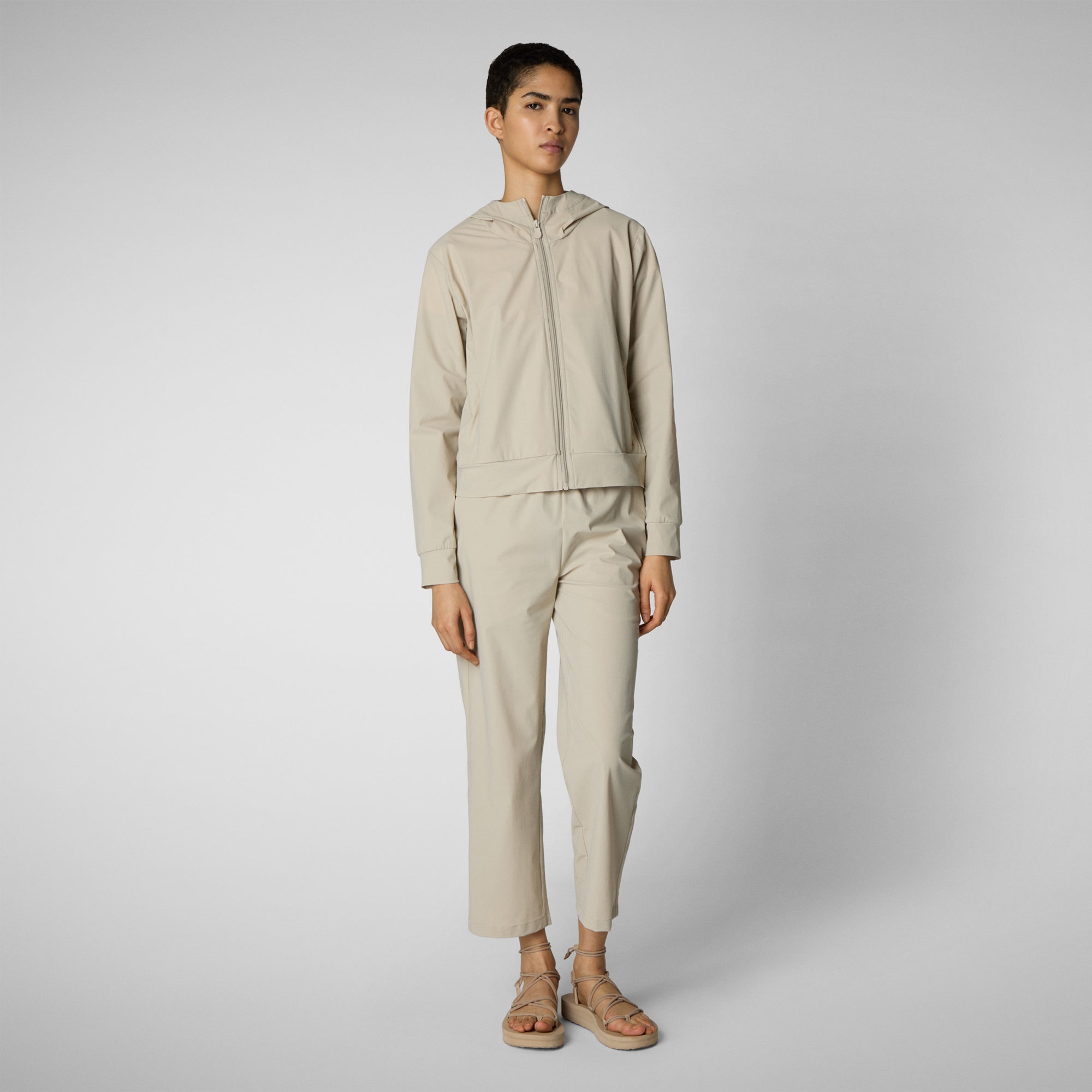 Felpa con Cappuccio e Zip / Grigio - Ideal Moda