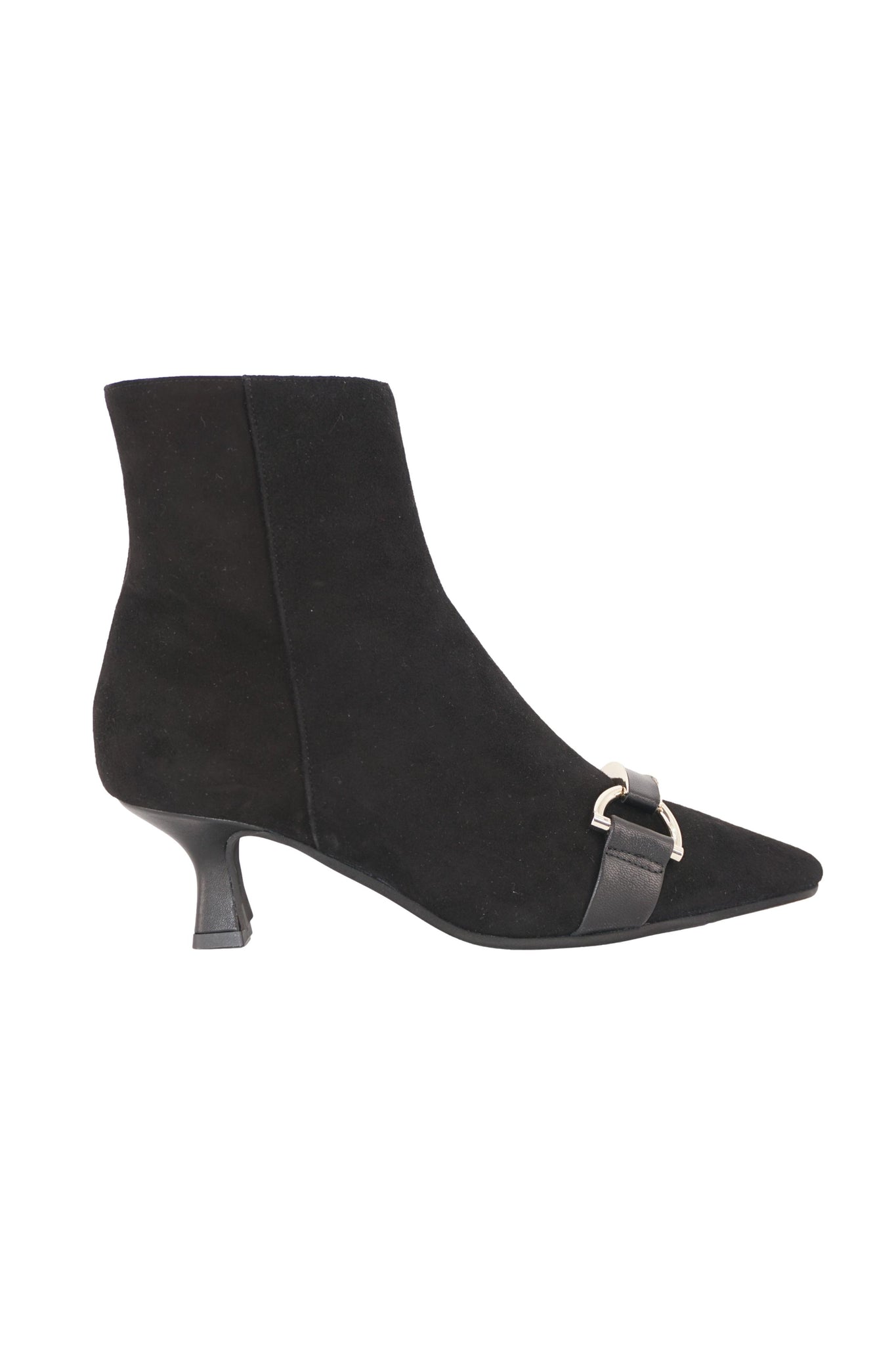 Stivaletto in Pelle Scamosciata / Nero - Ideal Moda