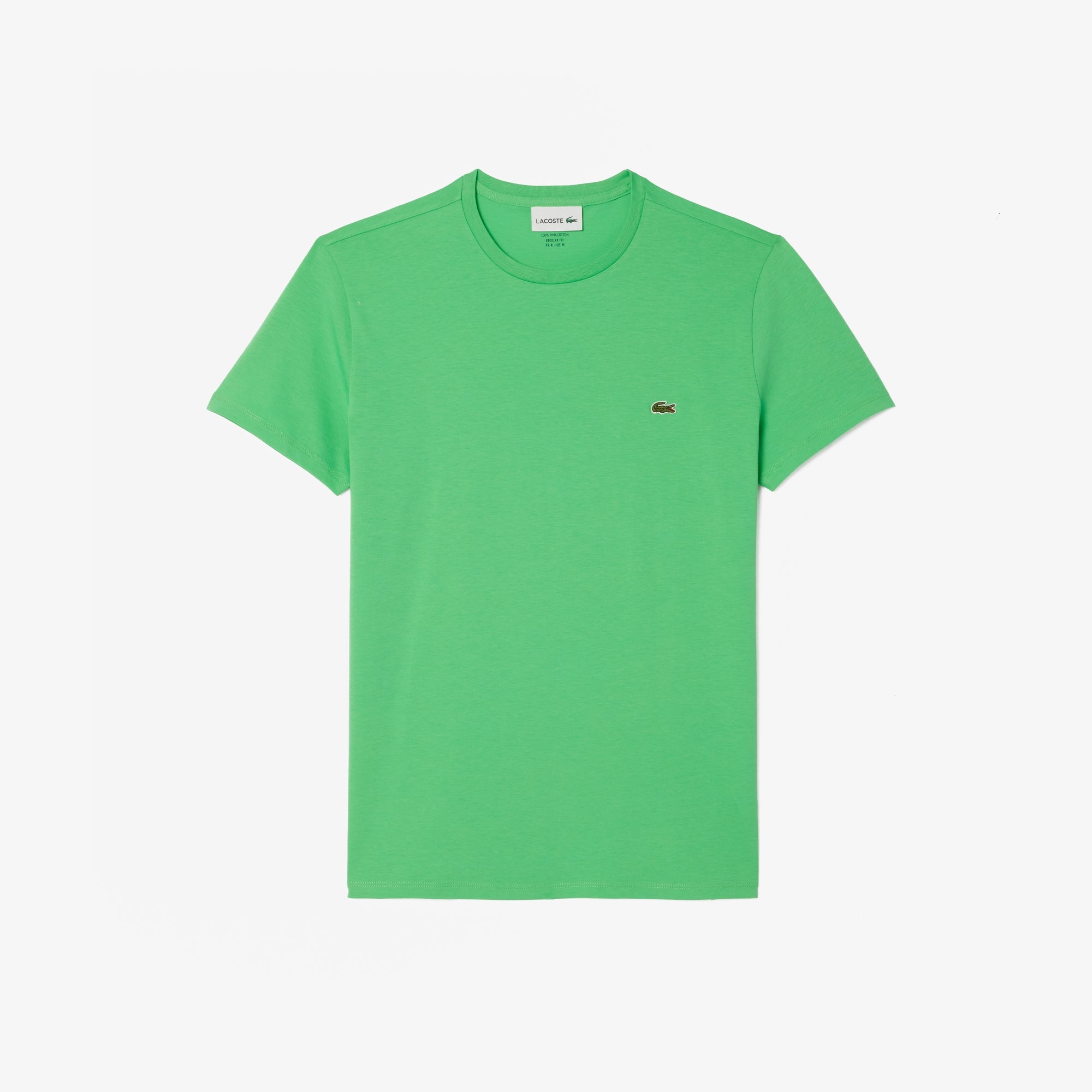 T-Shirt a Girocollo in Jersey di Cotone Pima / Verde - Ideal Moda