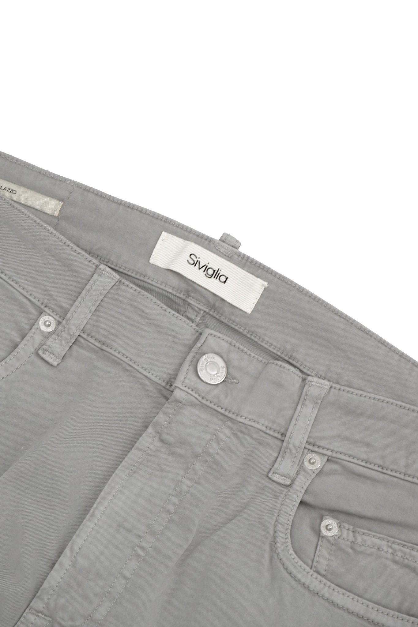 Pantalone Cinque Tasche in Cotone / Grigio - Ideal Moda