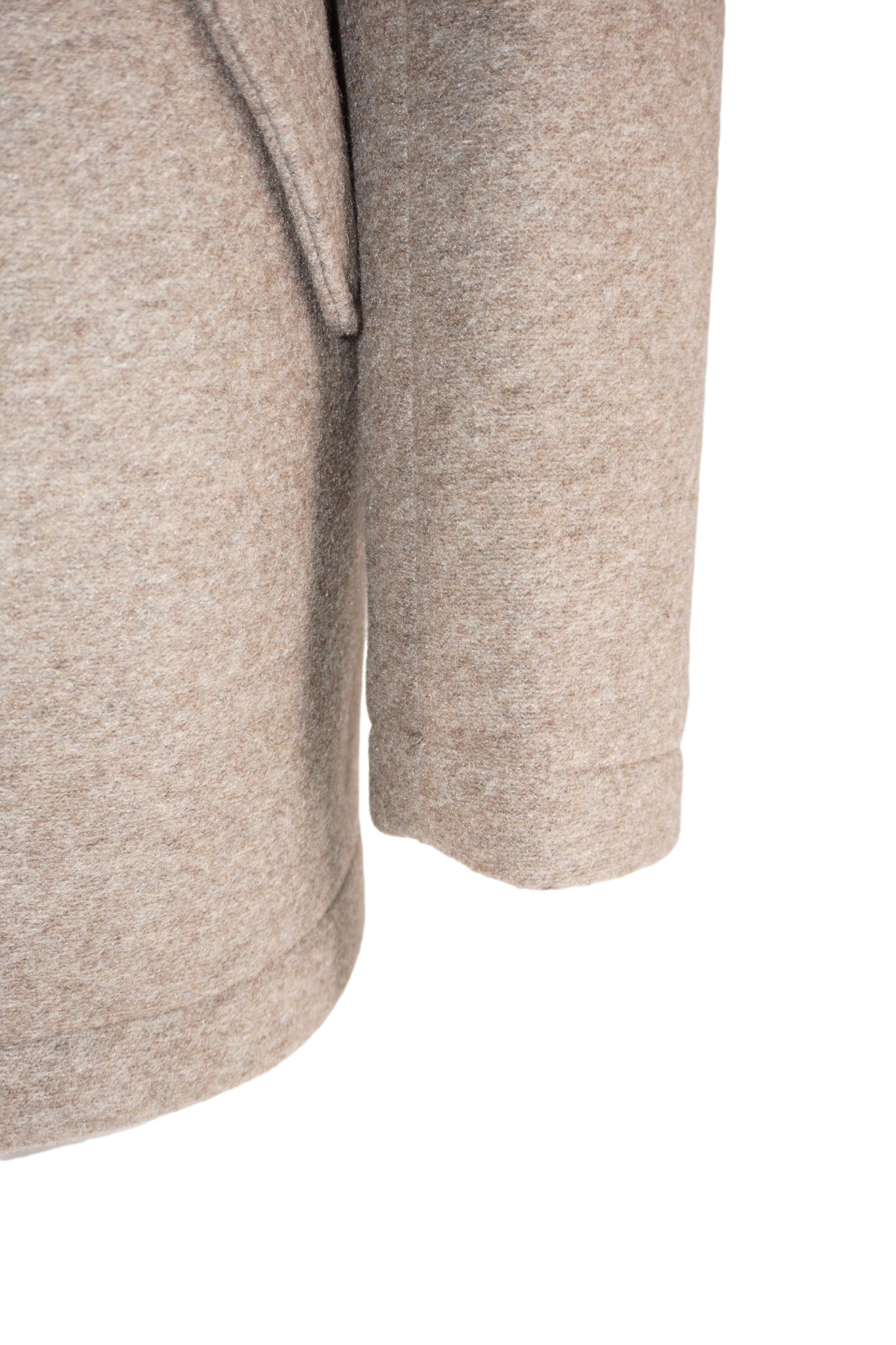 Cappotto in Lana con Cappuccio / Beige - Ideal Moda