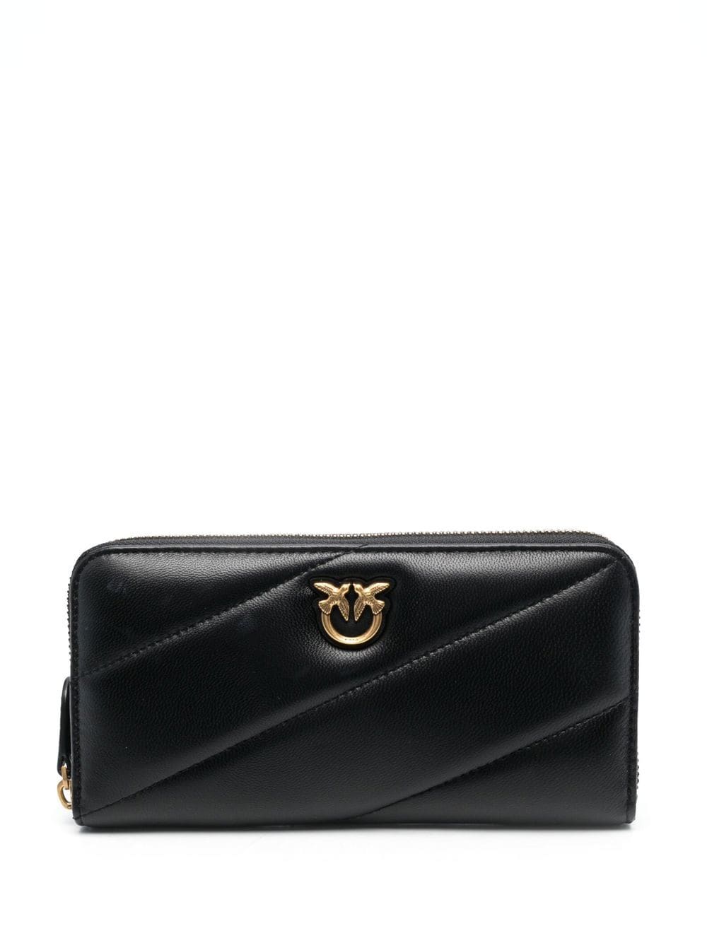 Portafoglio Ryder Zip Around in Pelle / Nero - Ideal Moda