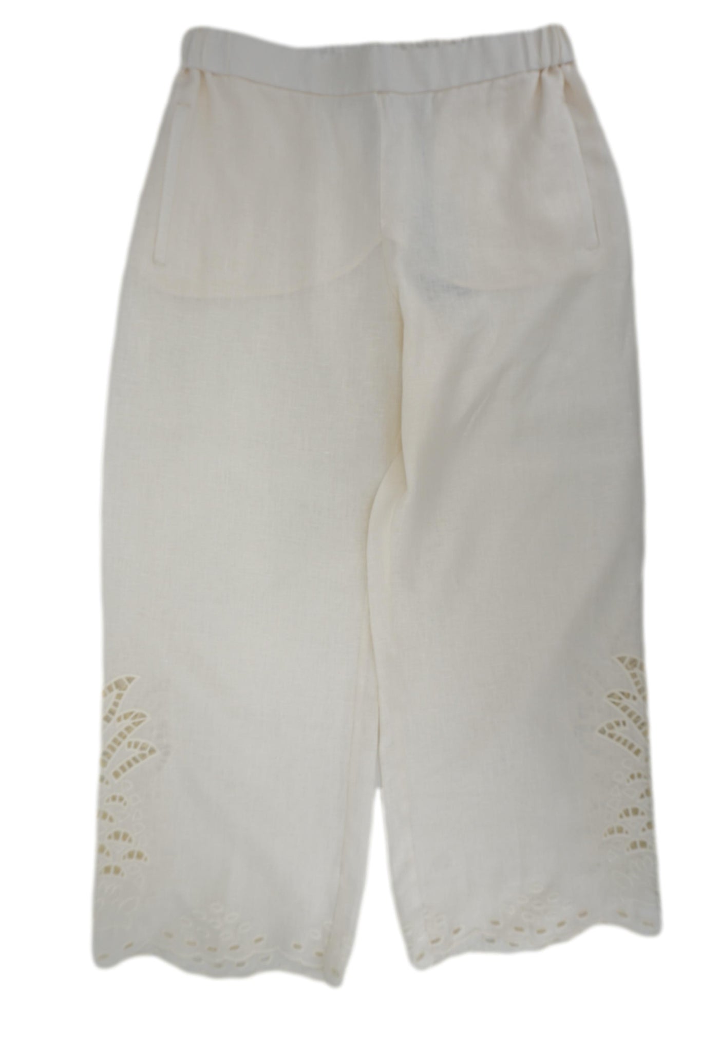Pantalone in 100% Lino / Avorio - Ideal Moda