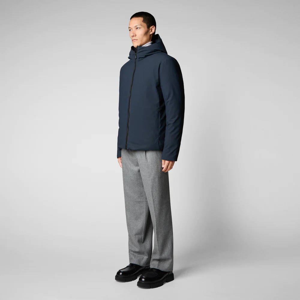 Giubbino in Soft Shell con Cappuccio / Blu